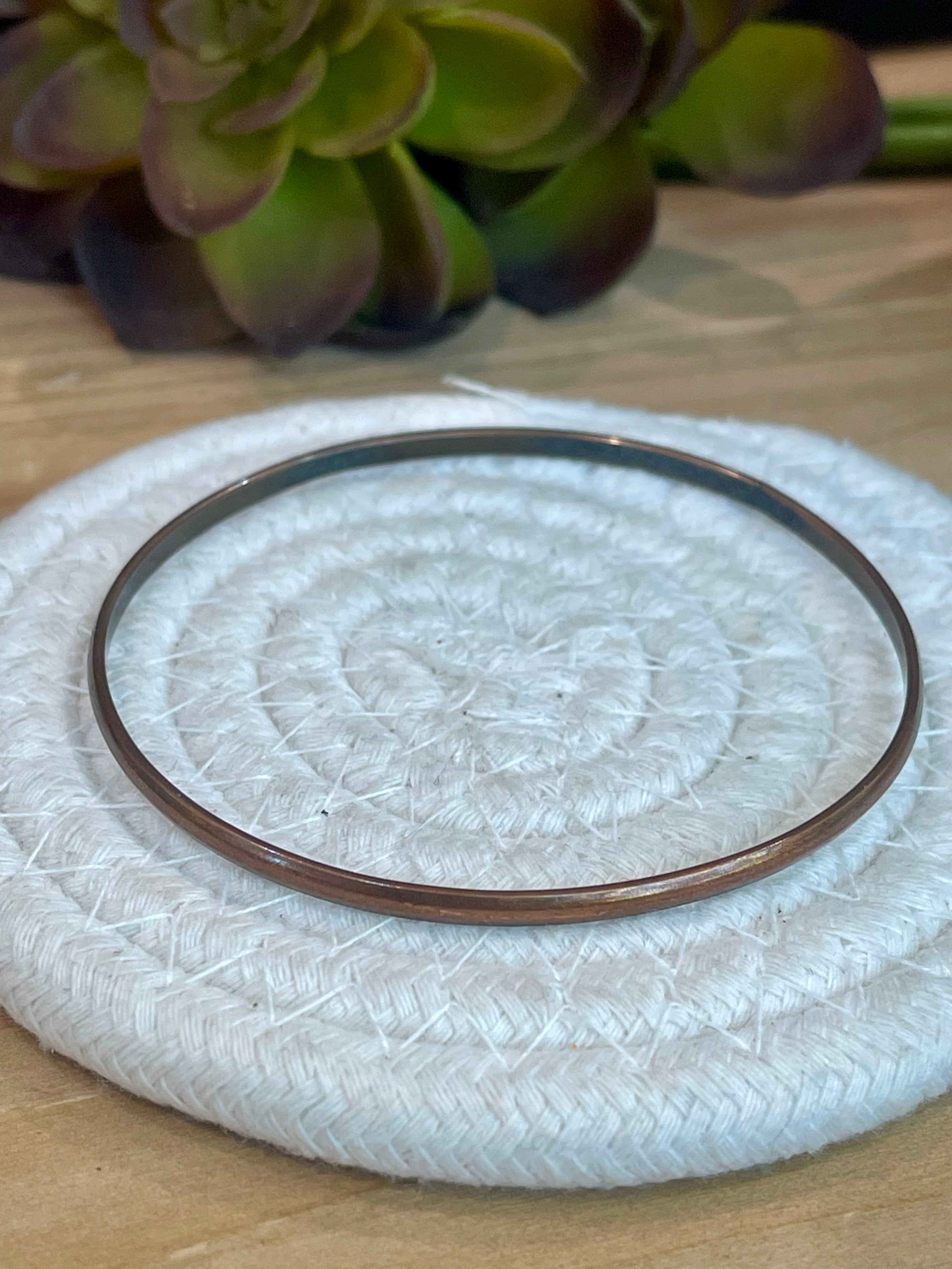 Vintage Handmade Copper Bangle Bracelet