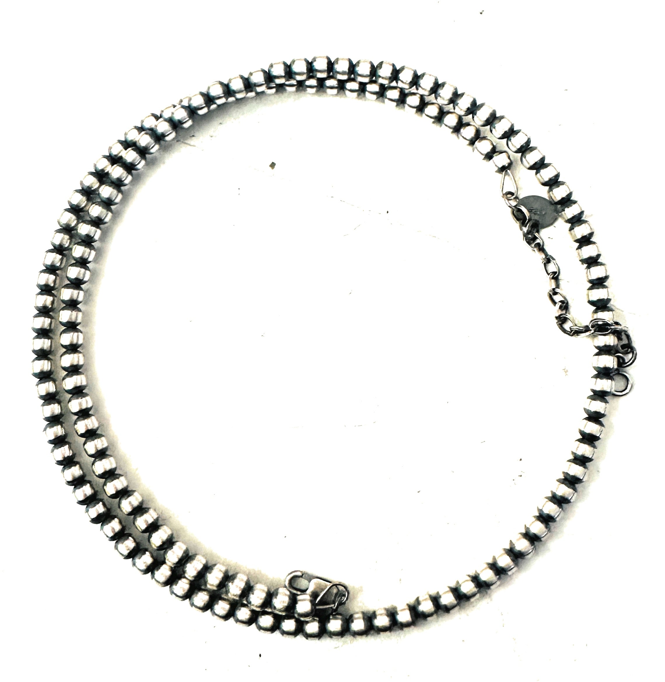 Handcrafted Sterling Silver Beaded Wrap Choker Necklace