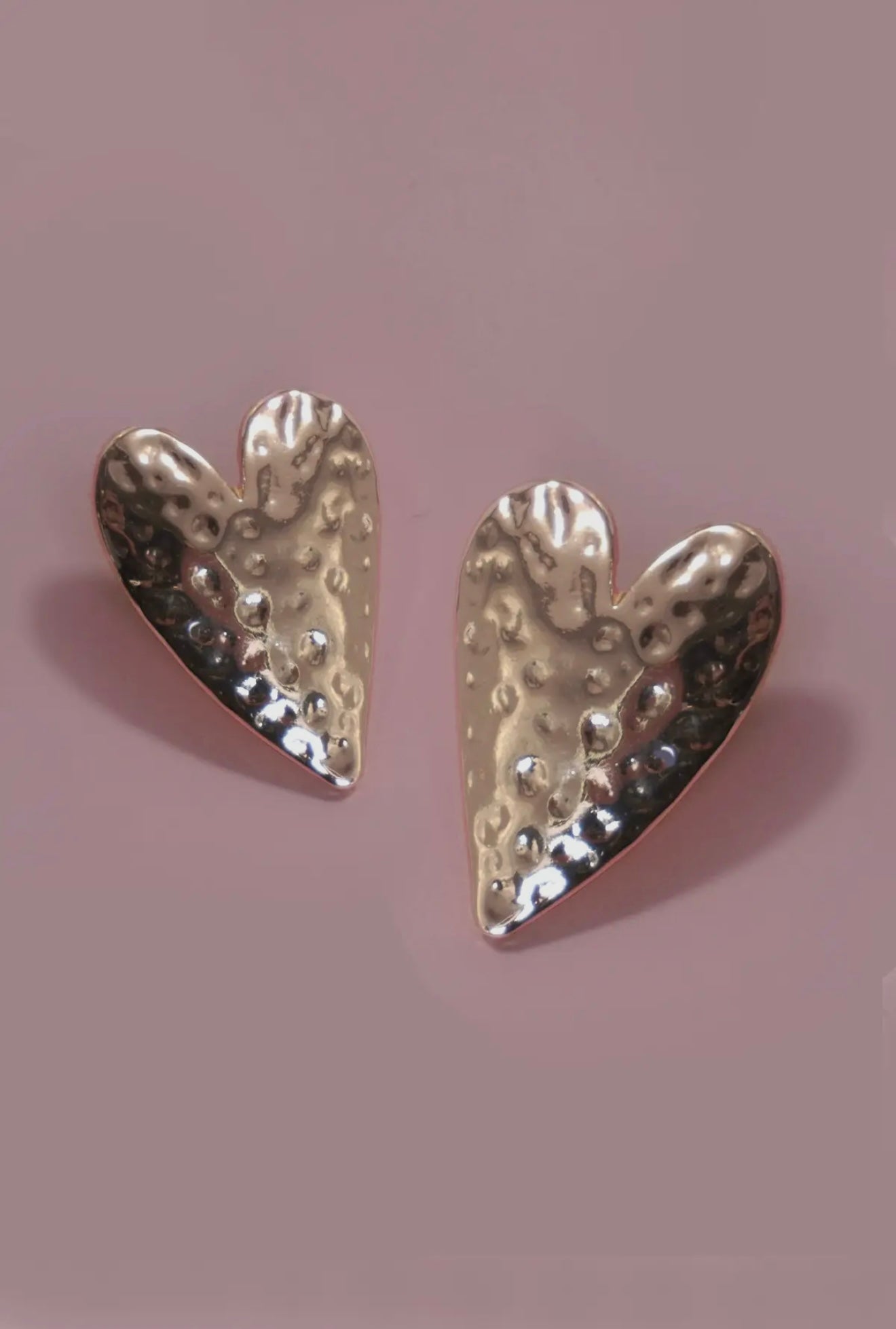 “The Golden Collection” Handmade Gold Plated Heart Post Earrings