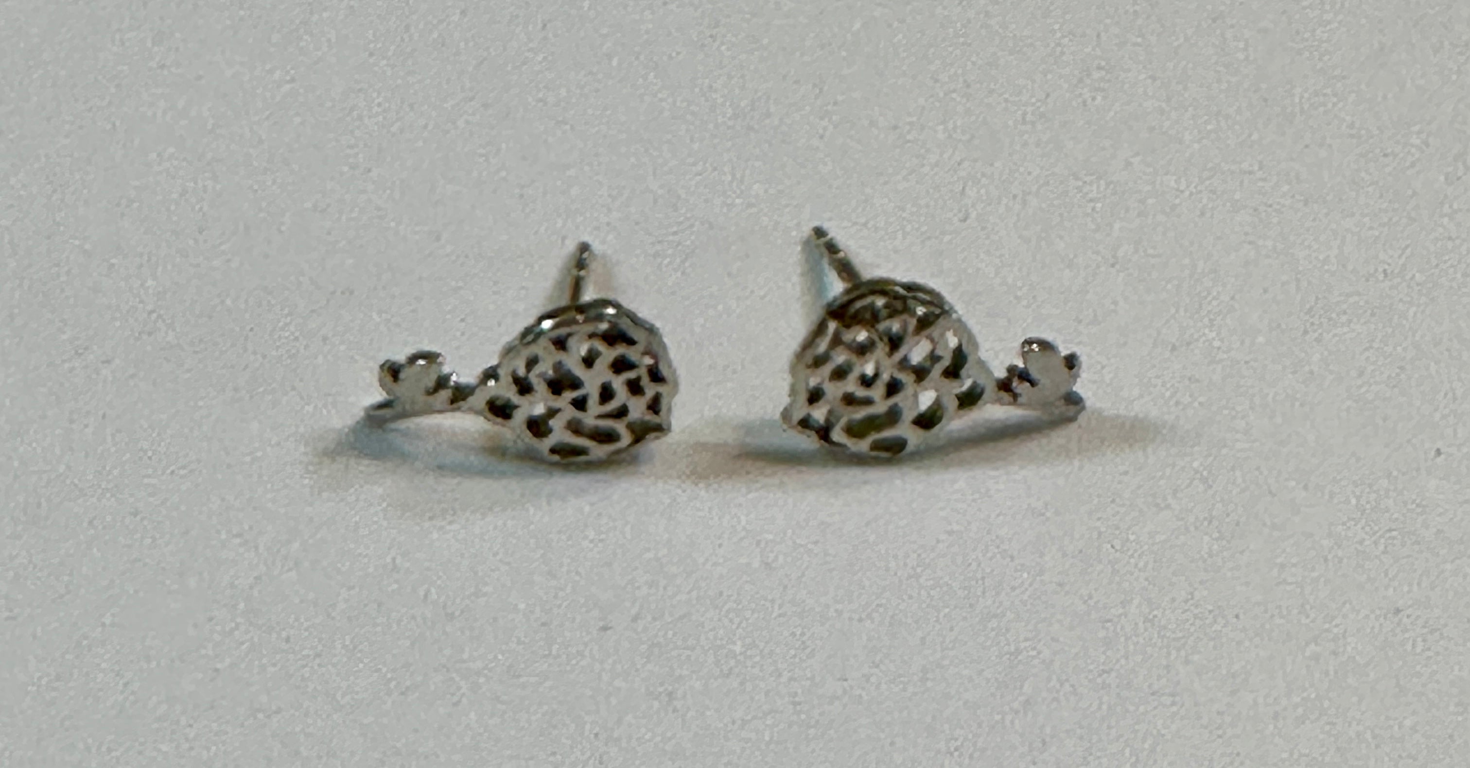 Sterling Silver Birthday Flower Stud Earrings October