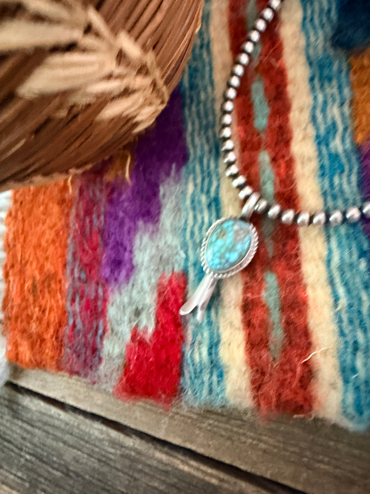 Handcrafted Sterling Silver & Turquoise Blossom Pendant