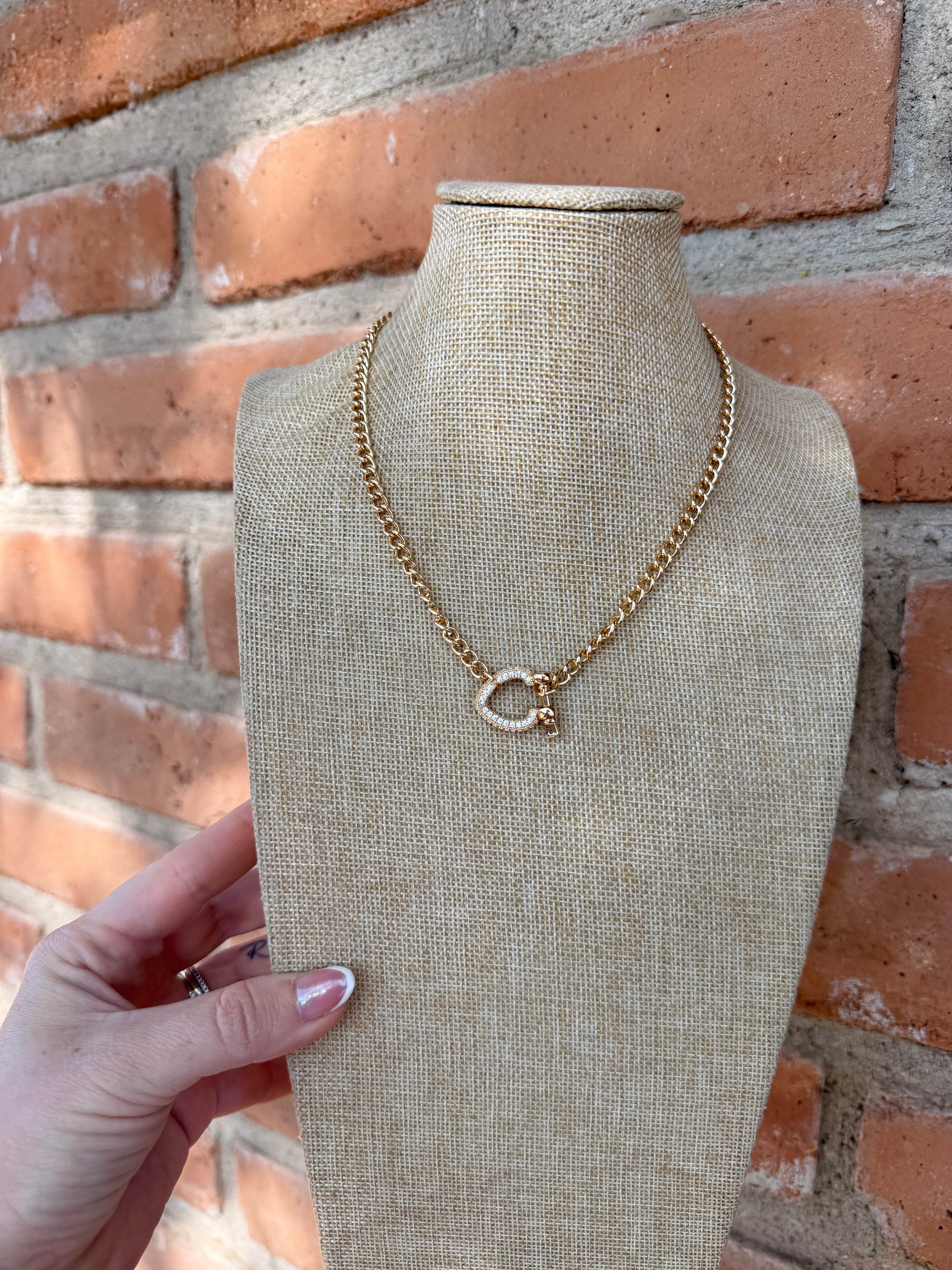 “The Golden Collection” Handmade Gold Plated Chunky HORSE BIT Necklace