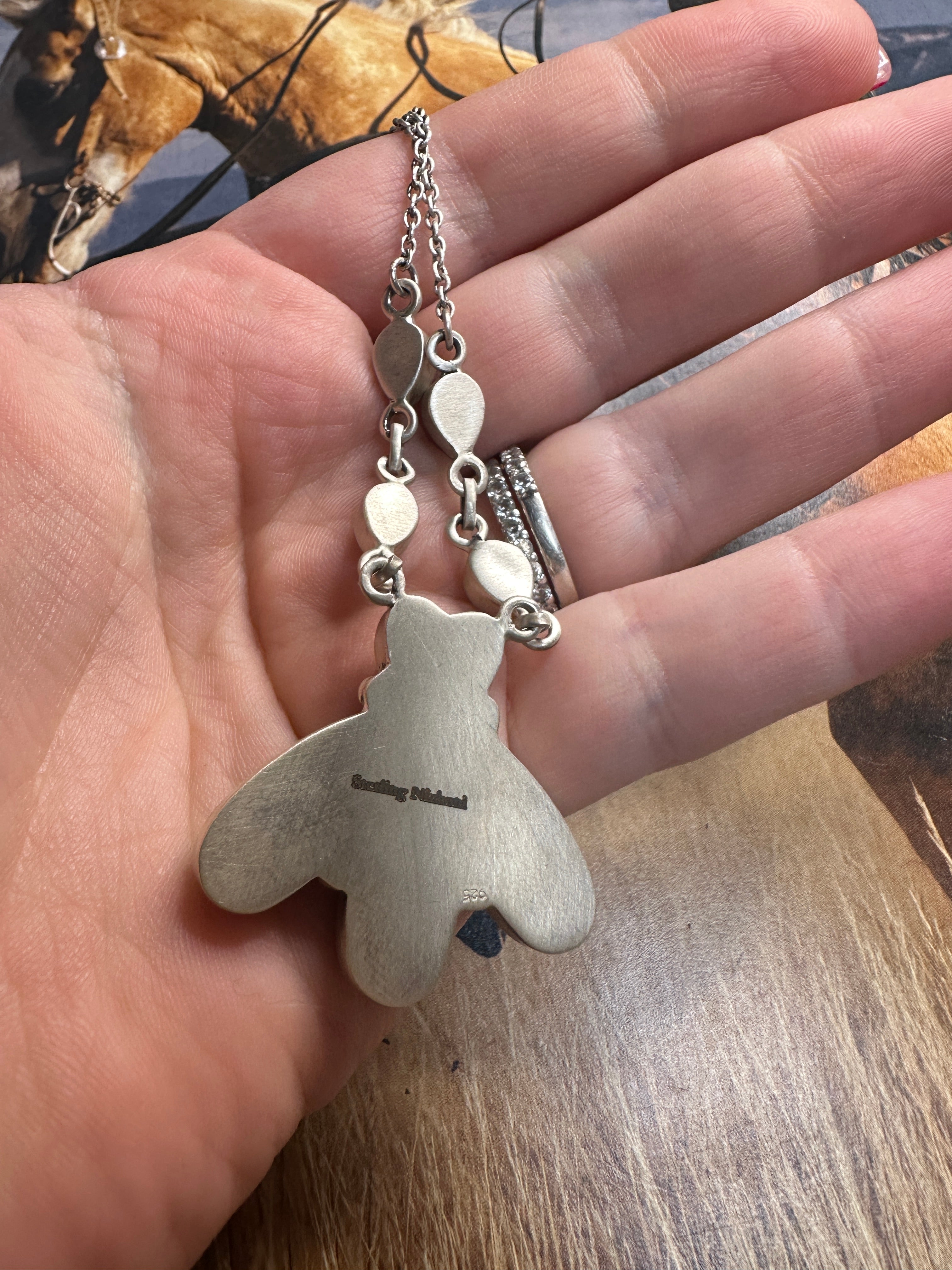 Handmade Sterling Silver & Turquoise Heart Necklace