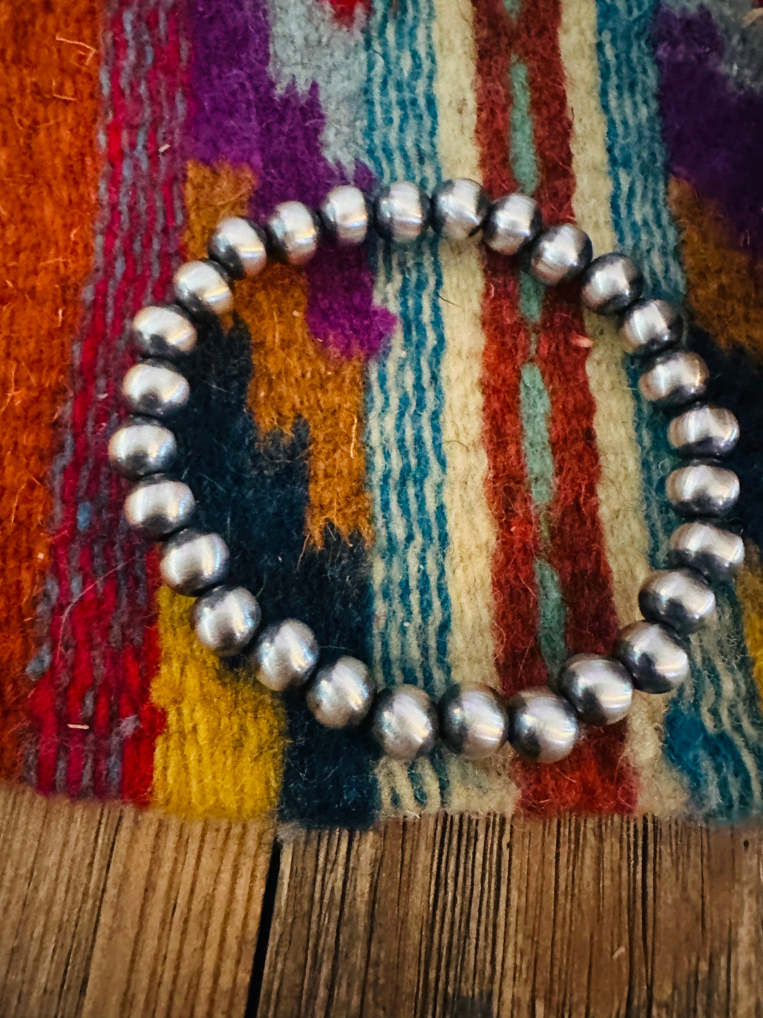 Handcrafted 7mm Sterling Silver Pearl Beaded Stretch Bracelet