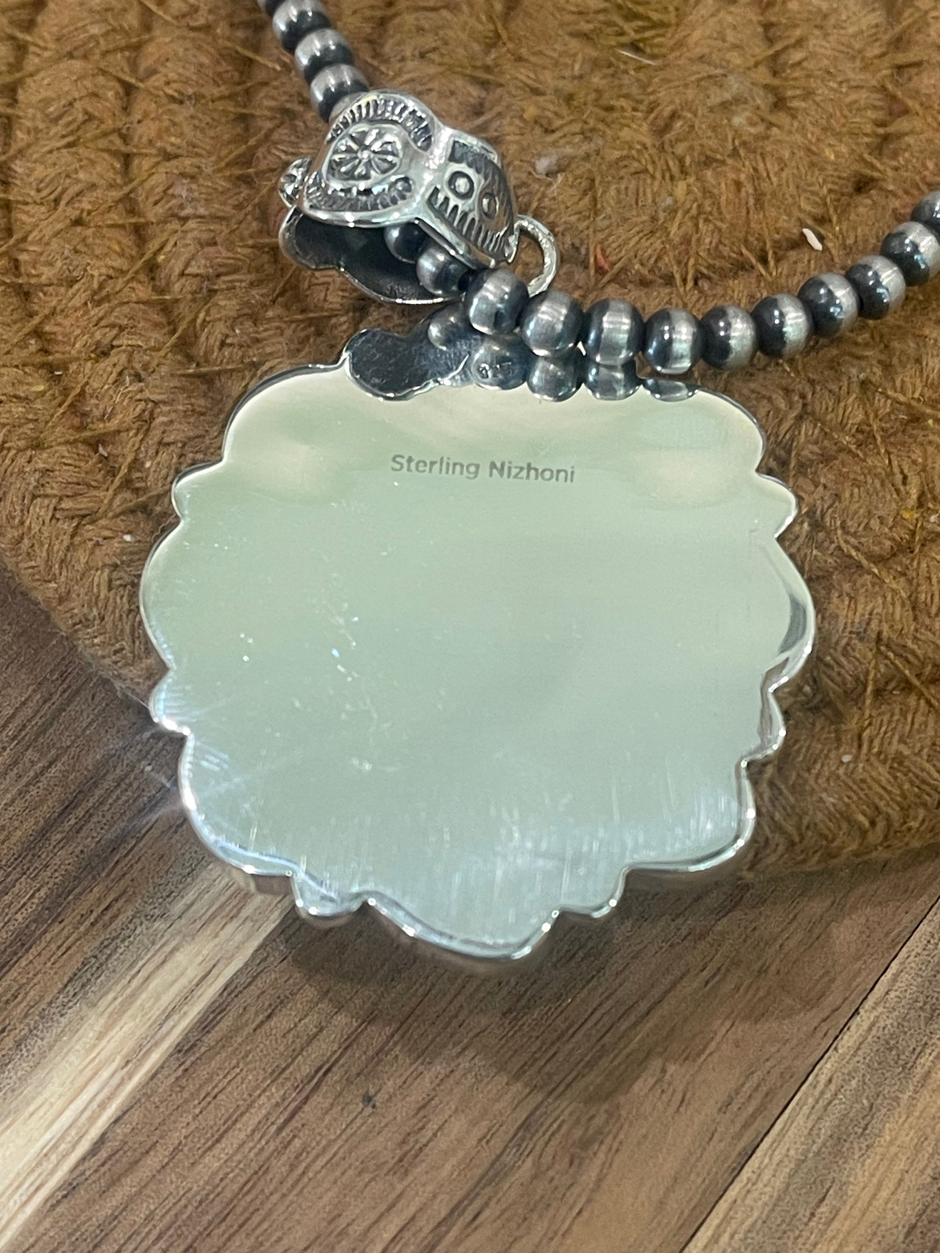 Handmade Sterling Silver & Sonoran Mountain Turquoise Cluster Pendant