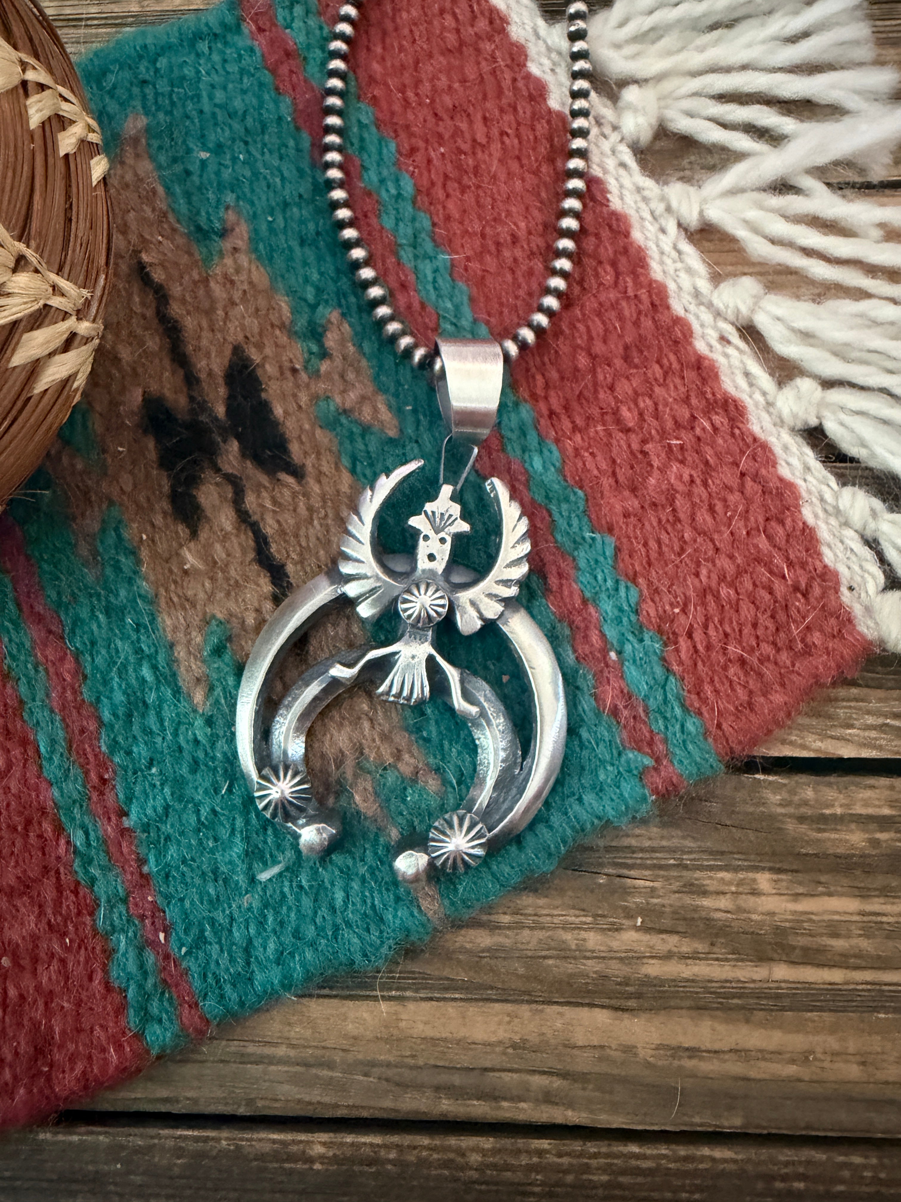 Handcrafted Sterling Silver Knifewing Naja Pendant by Chimney Butte