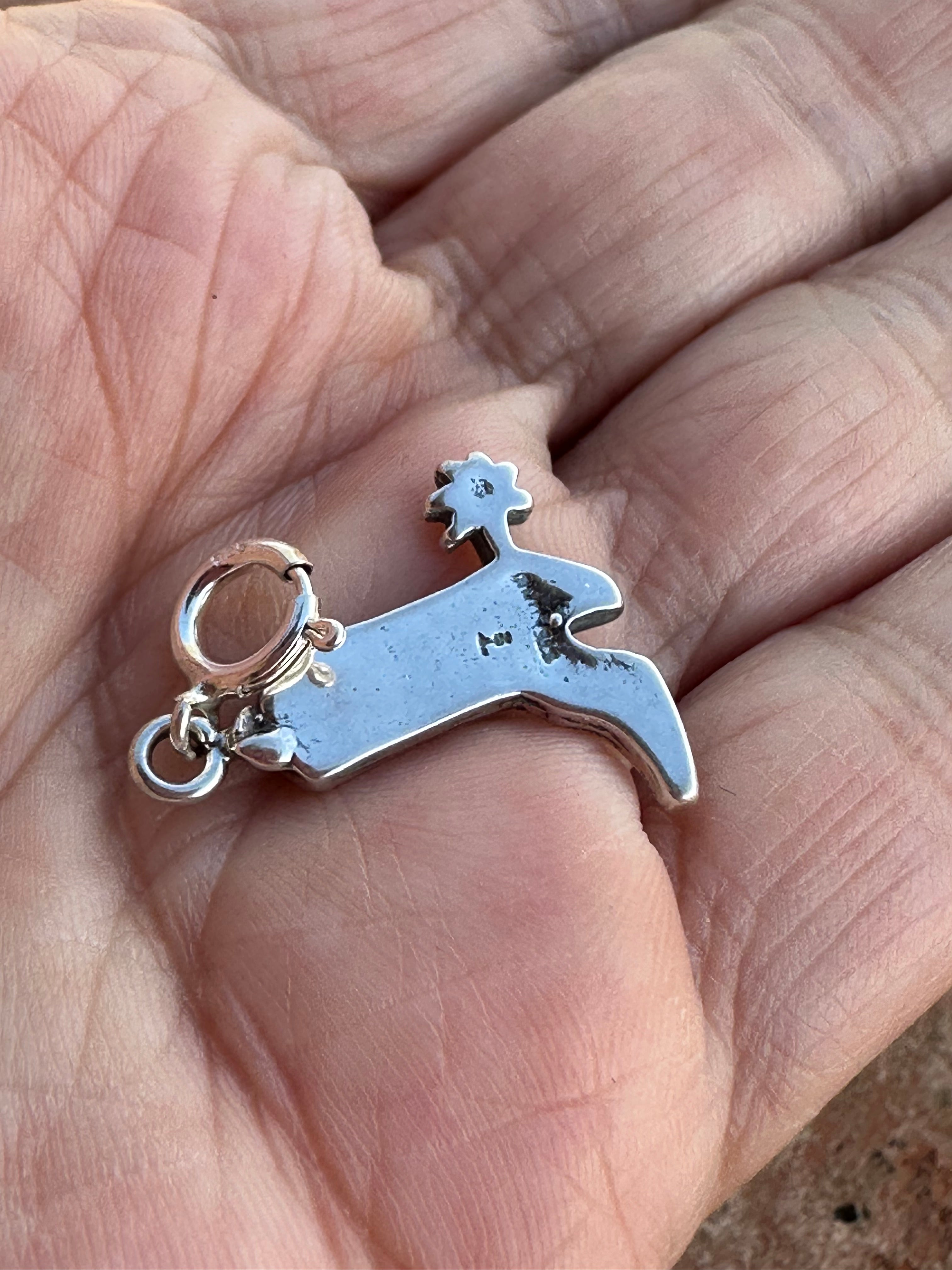 Handcrafted Sterling Silver Cowboy Boot Charm