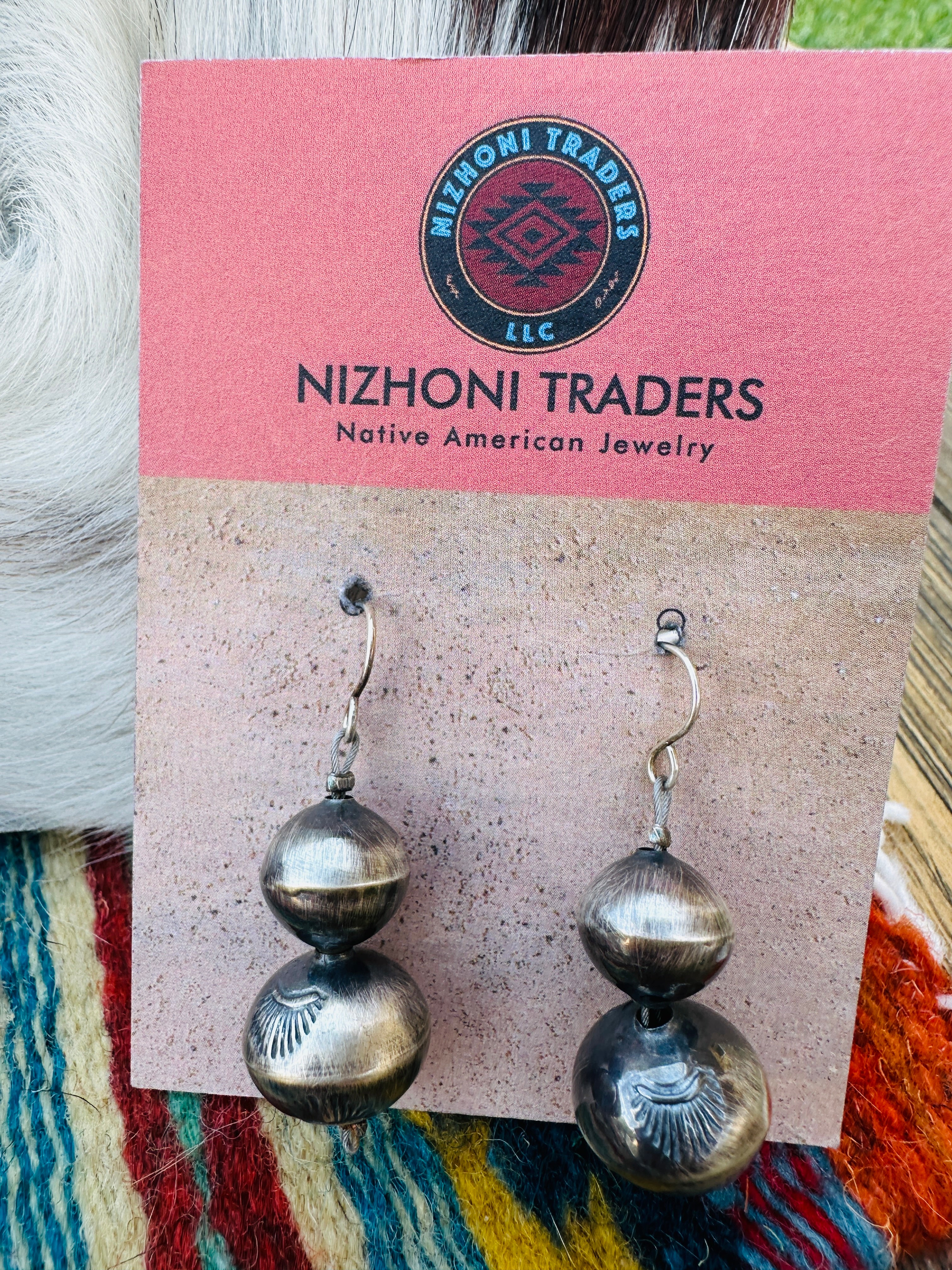 Handcrafted Sterling Silver Pearl Beaded Necklace and Earring Set