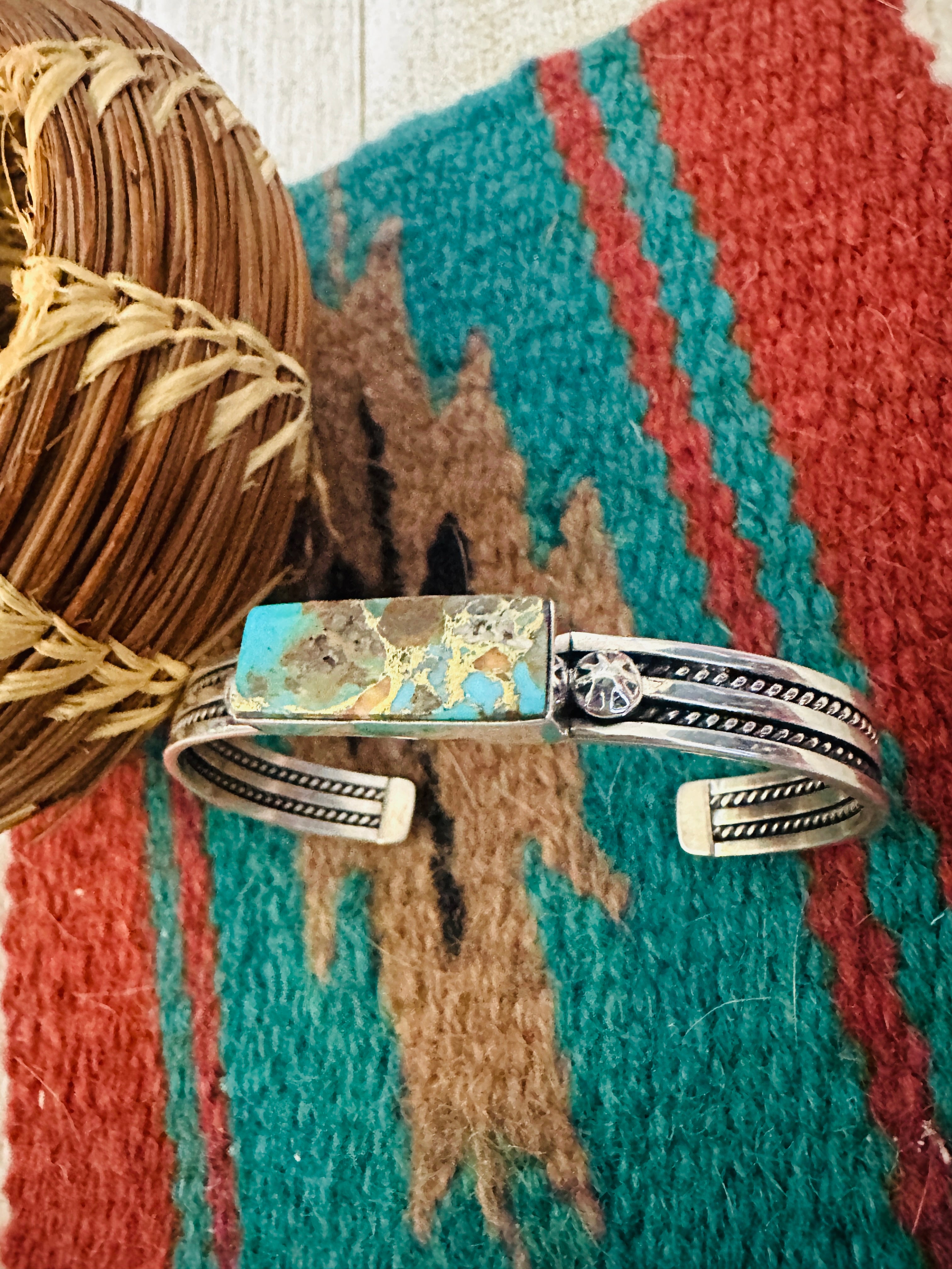 Handcrafted Spice & Sterling Silver Cuff Bracelet