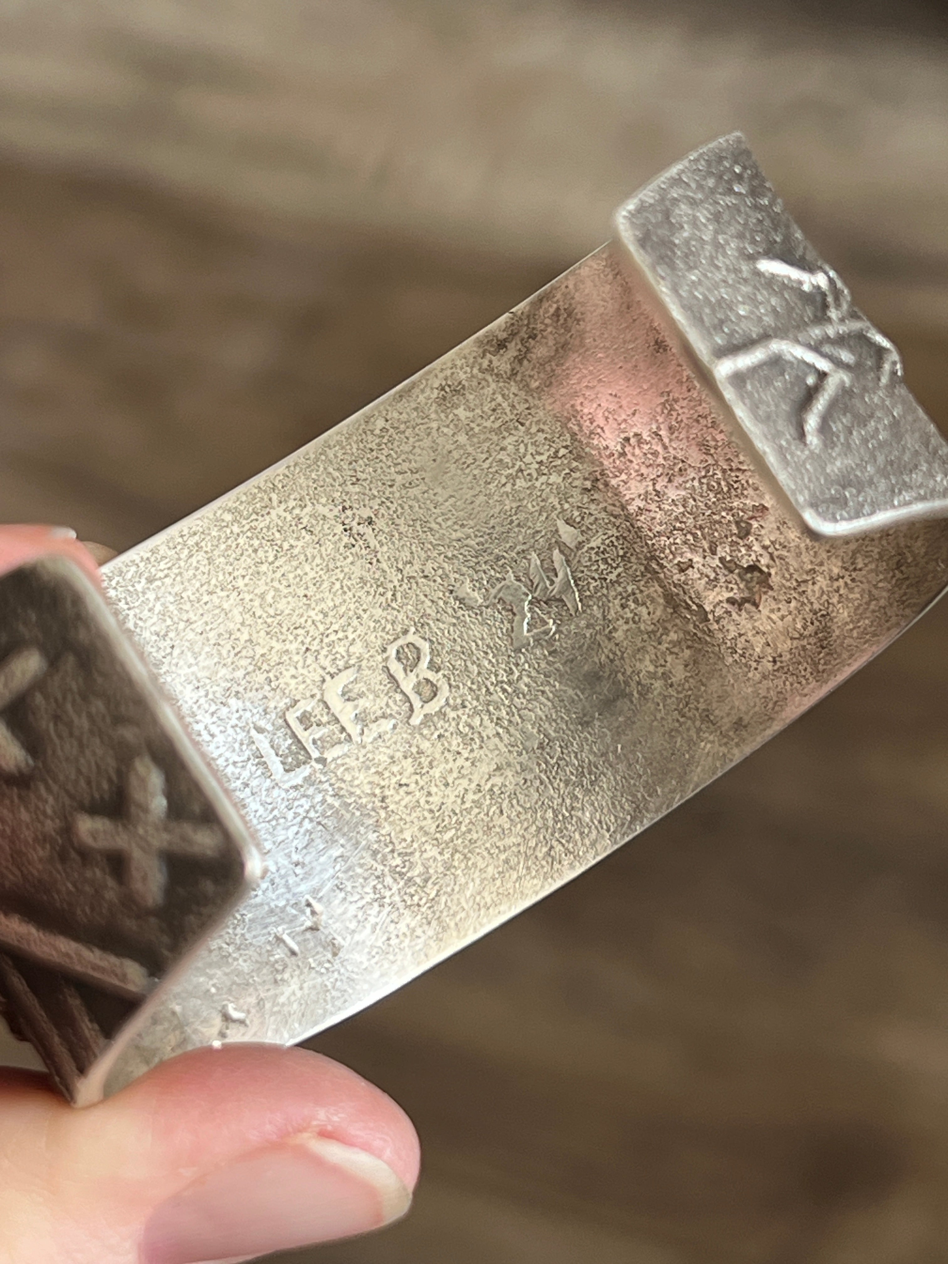 Navajo Tufa Cast Sterling Mudhead Cuff Bracelet with Kingman Turquoise by Lee Begay