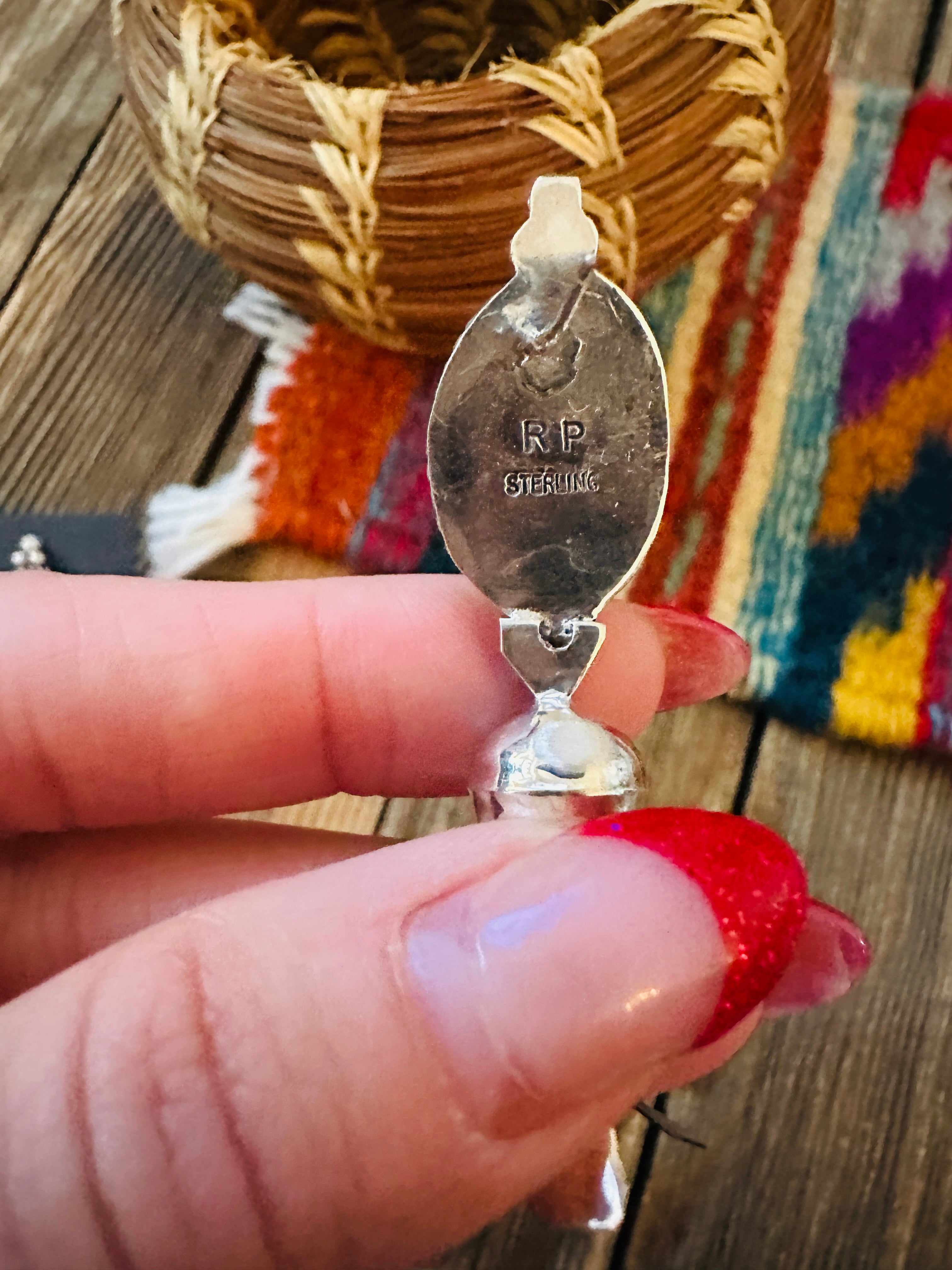 Handcrafted Turquoise & Sterling Silver Blossom Post Earrings by Rosella Paxson