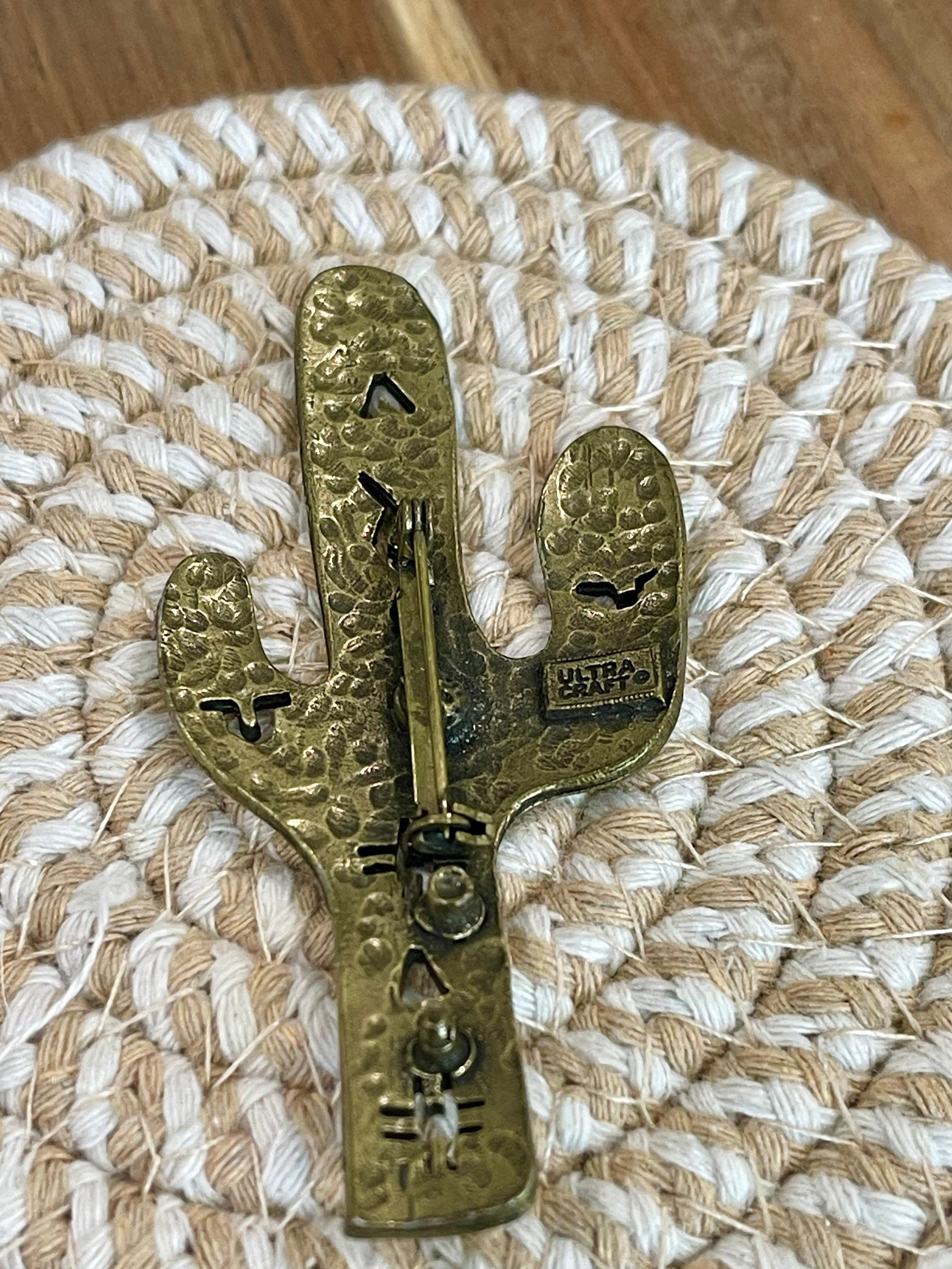 The Bijoux Vault: 1980’s Ultra Craft Gold Tone Pewter Cactus Pin