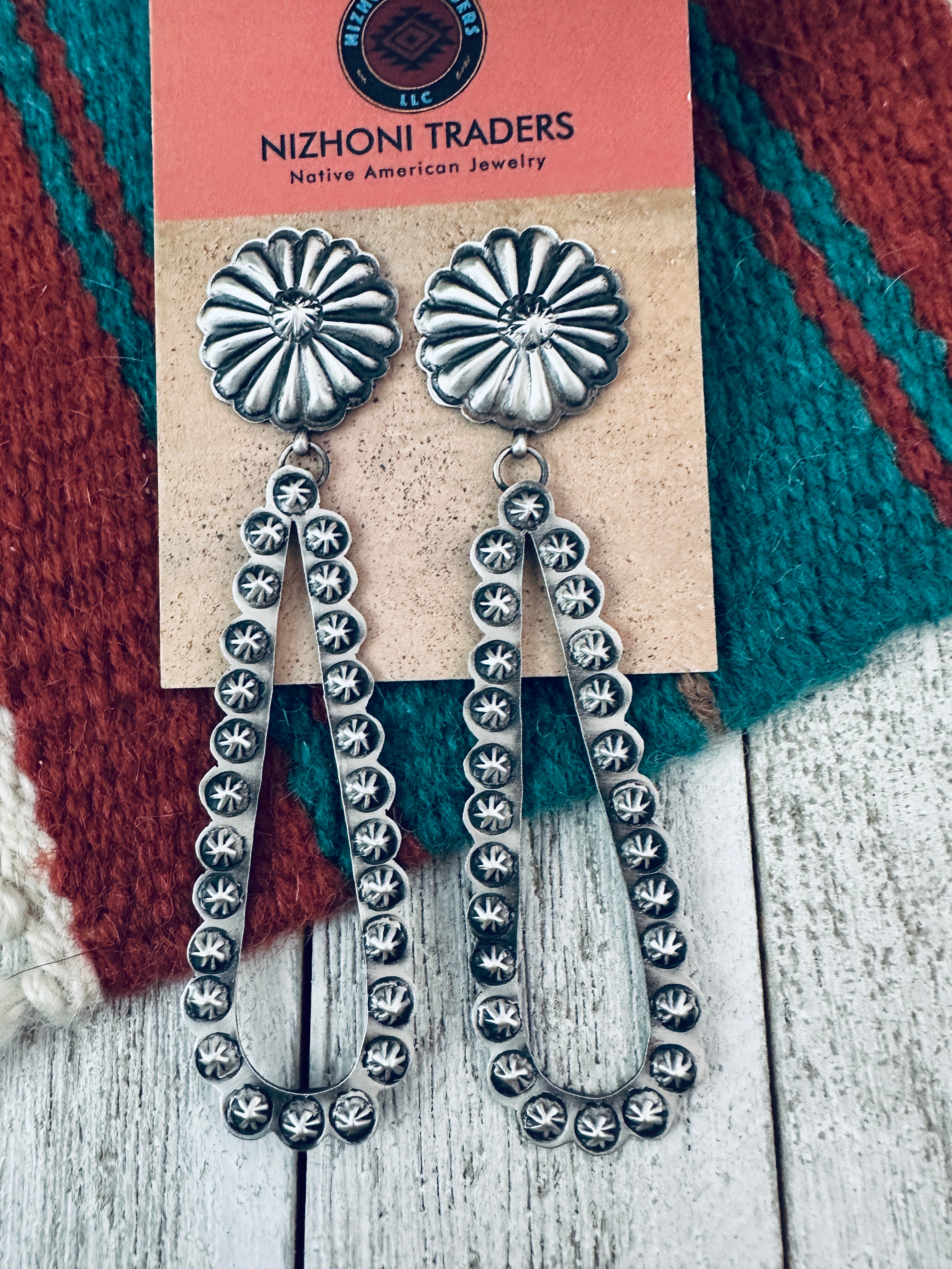 Handcrafted Sterling Silver Dangle Earrings By Eugene Charley