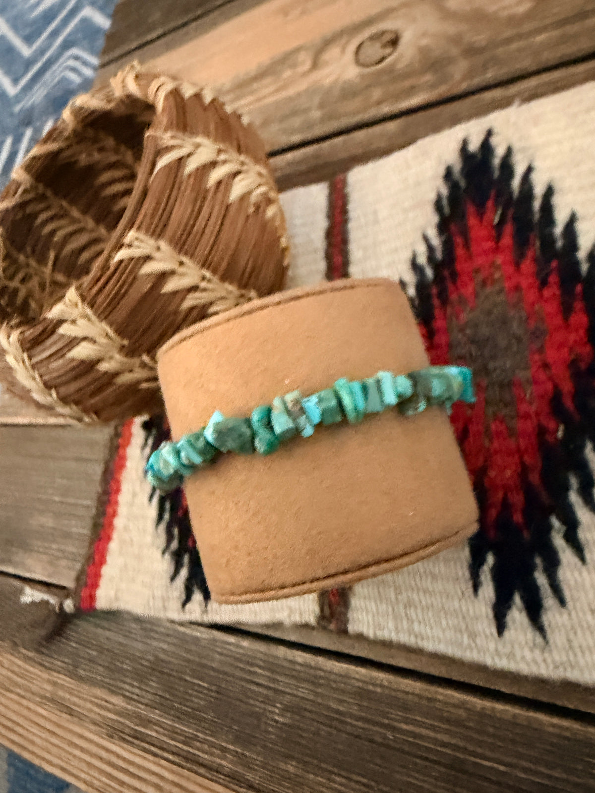 Handcrafted Turquoise Beaded Bracelet