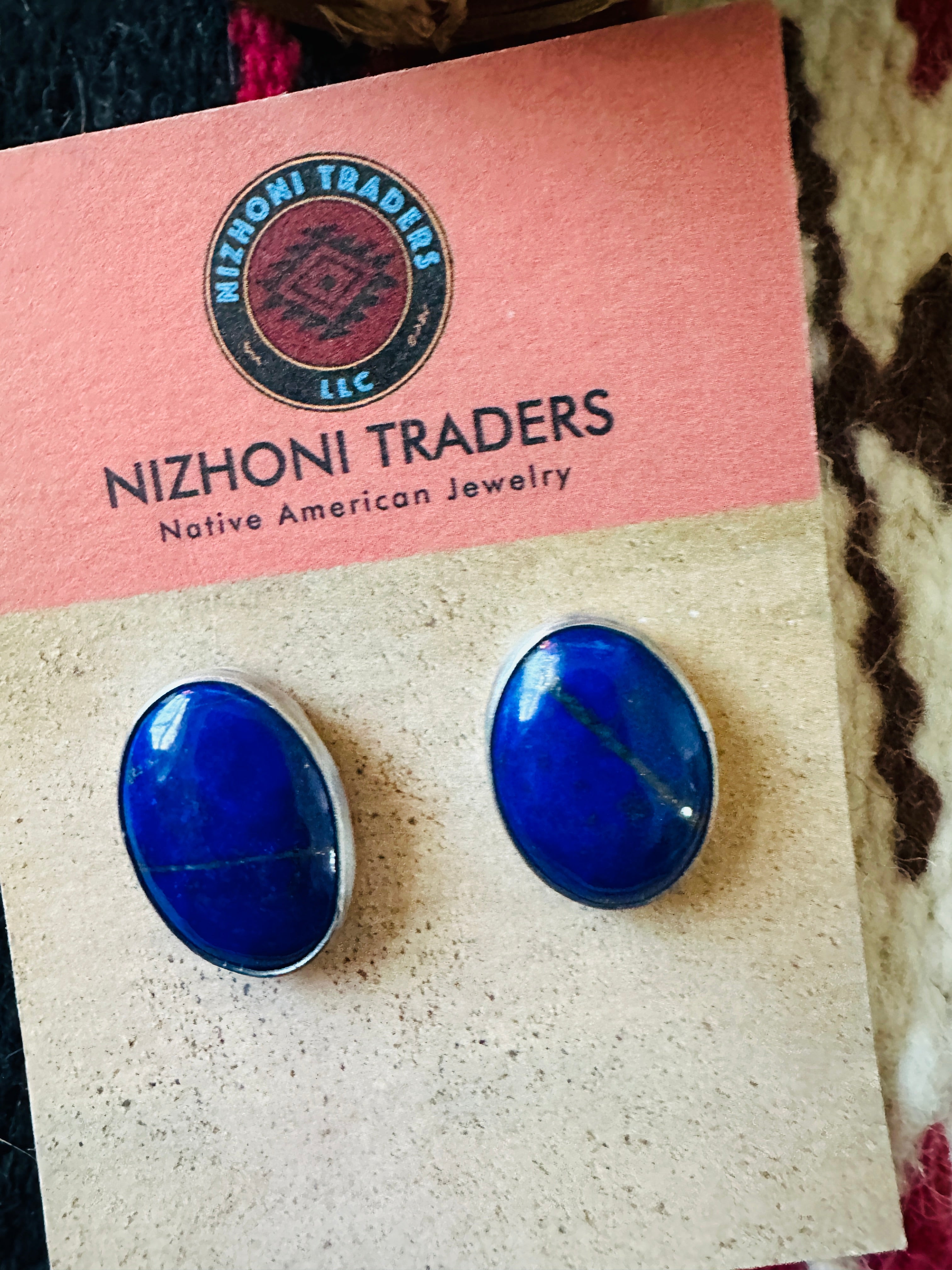 Handcrafted Lapis & Sterling Silver Necklace and Earring Set by Alex James