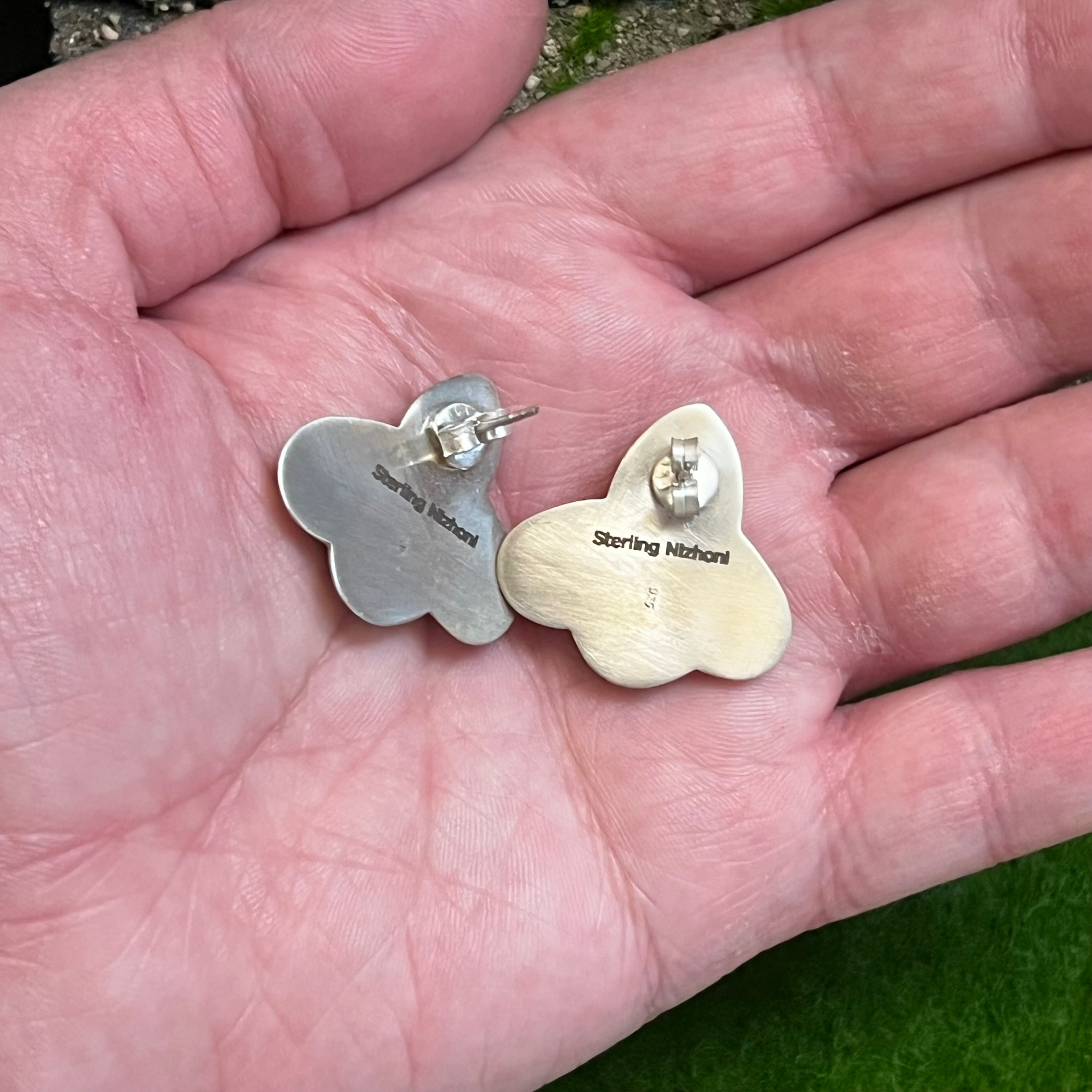 Nizhoni “The Sunny” Golden Hills & Sonoran Mountain Turquoise Sterling Silver 4-Stone Earrings Handmade