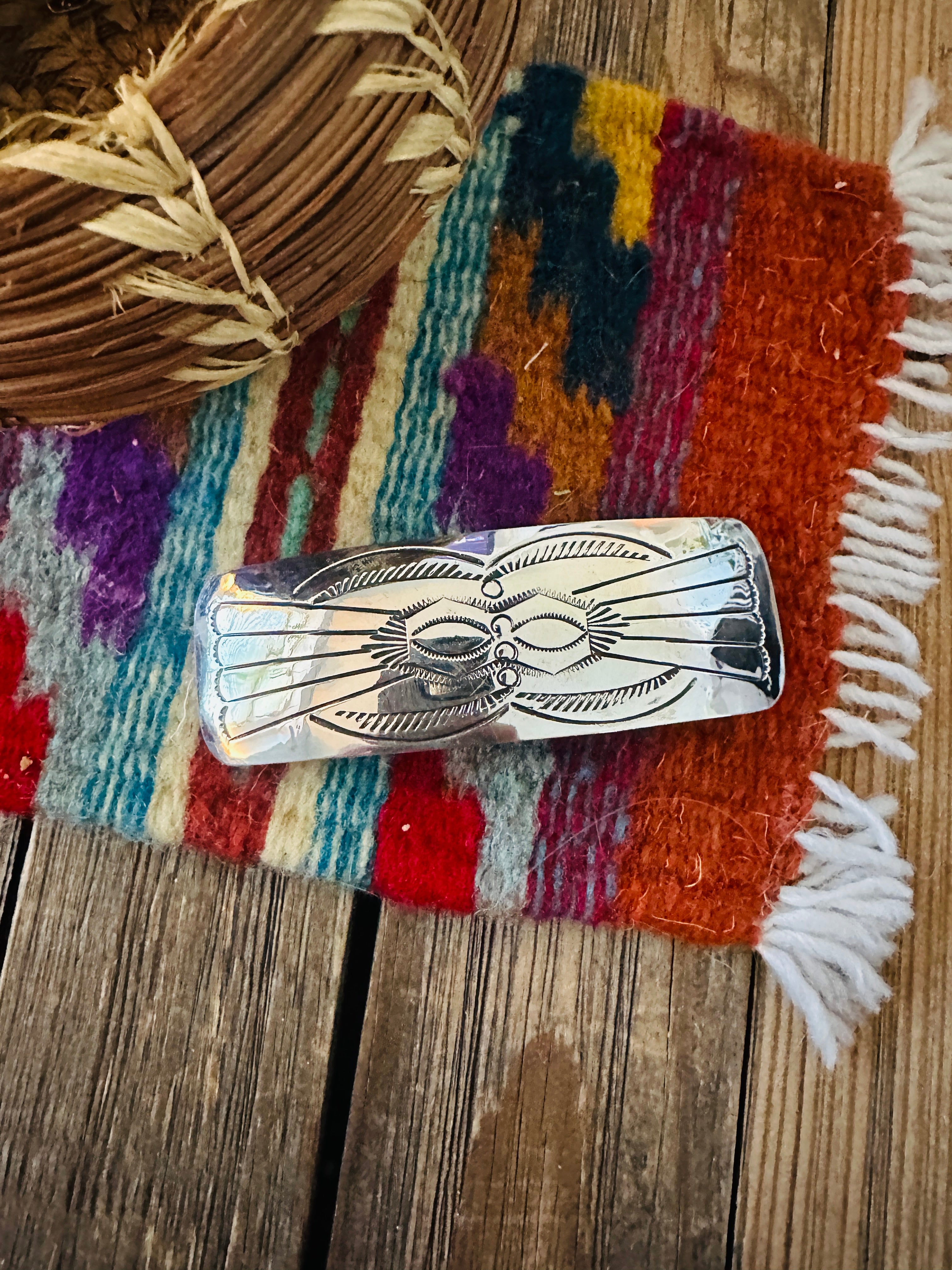Handcrafted Sterling Silver Hair Barrette