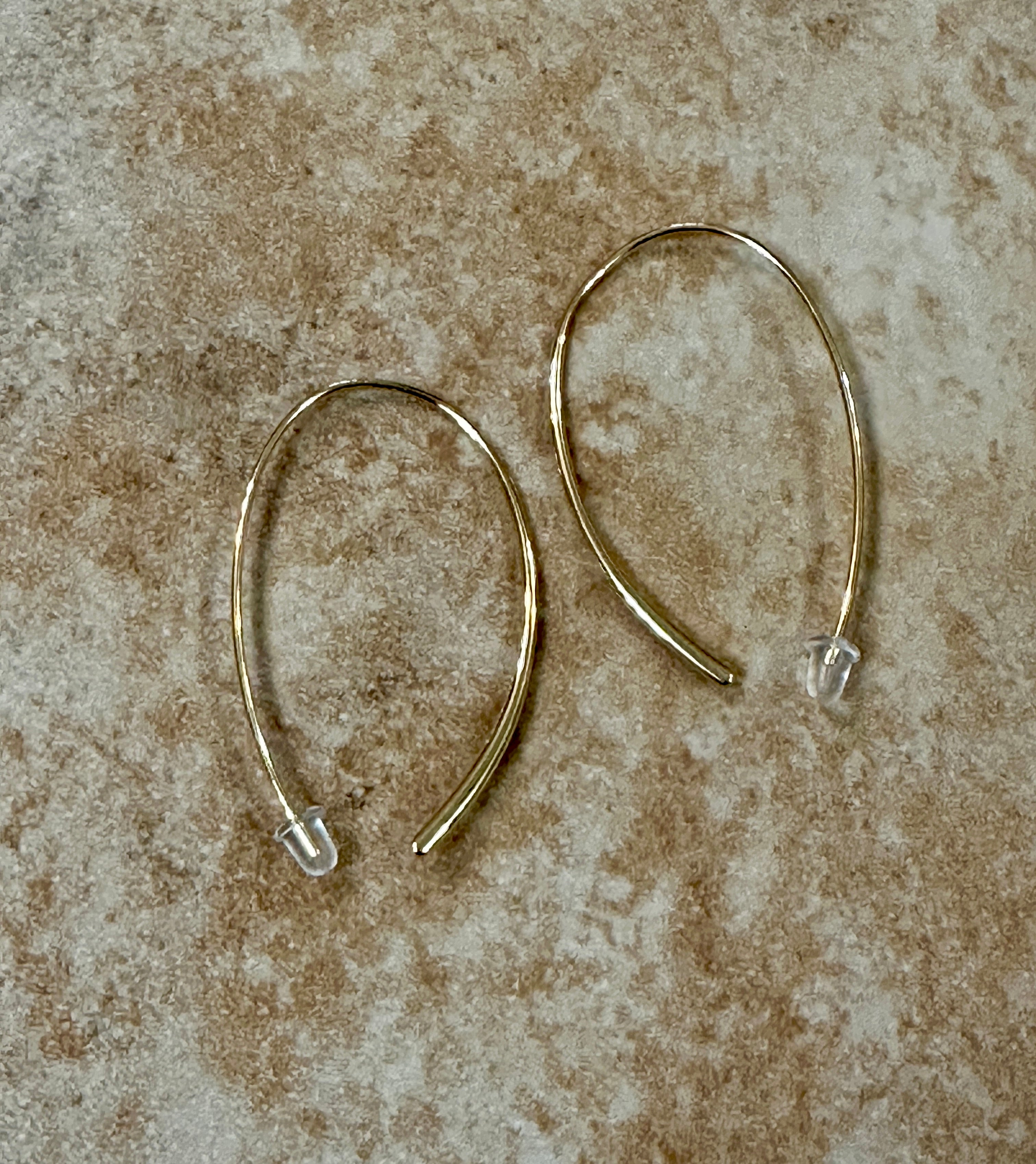 14k Gold Threader Hoop Earrings