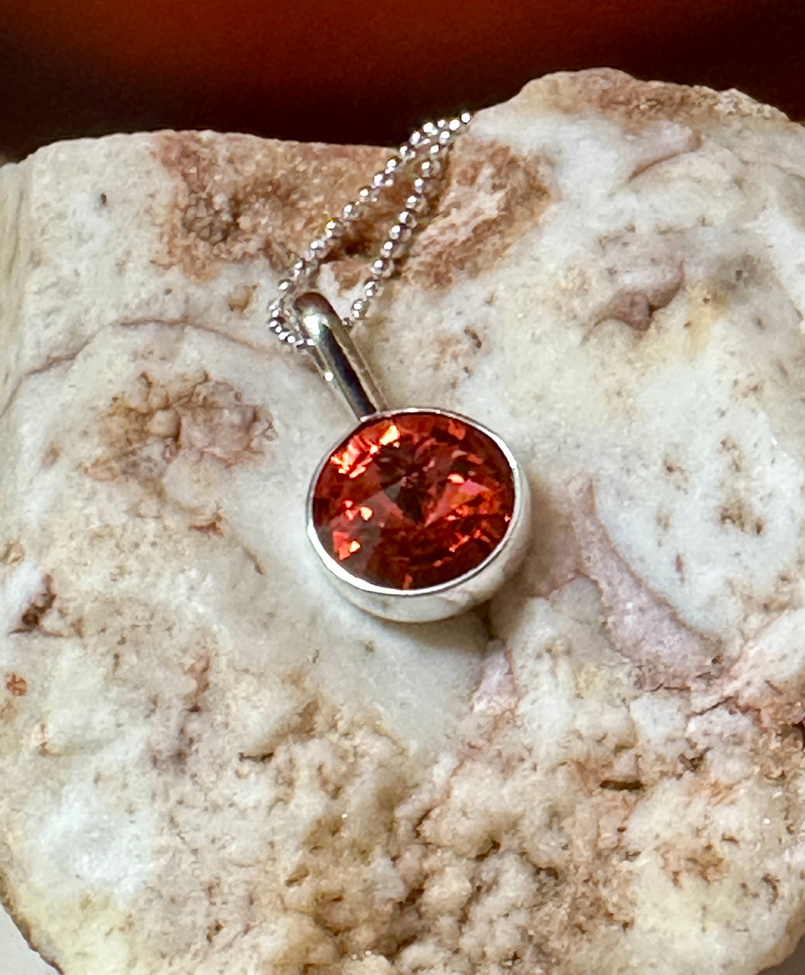 Red Crystal Pendant Necklace