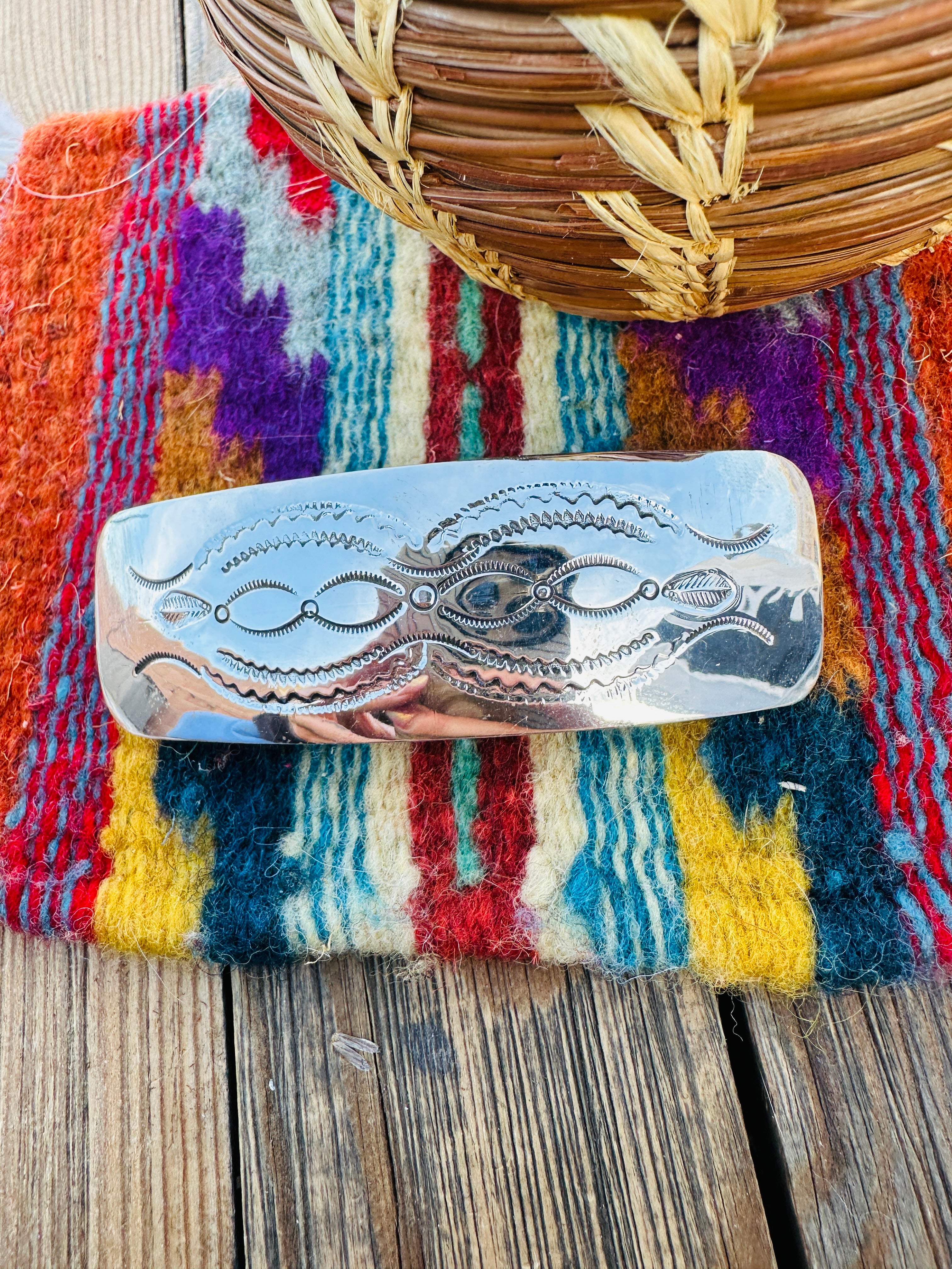 Handcrafted Sterling Silver Hair Barrette