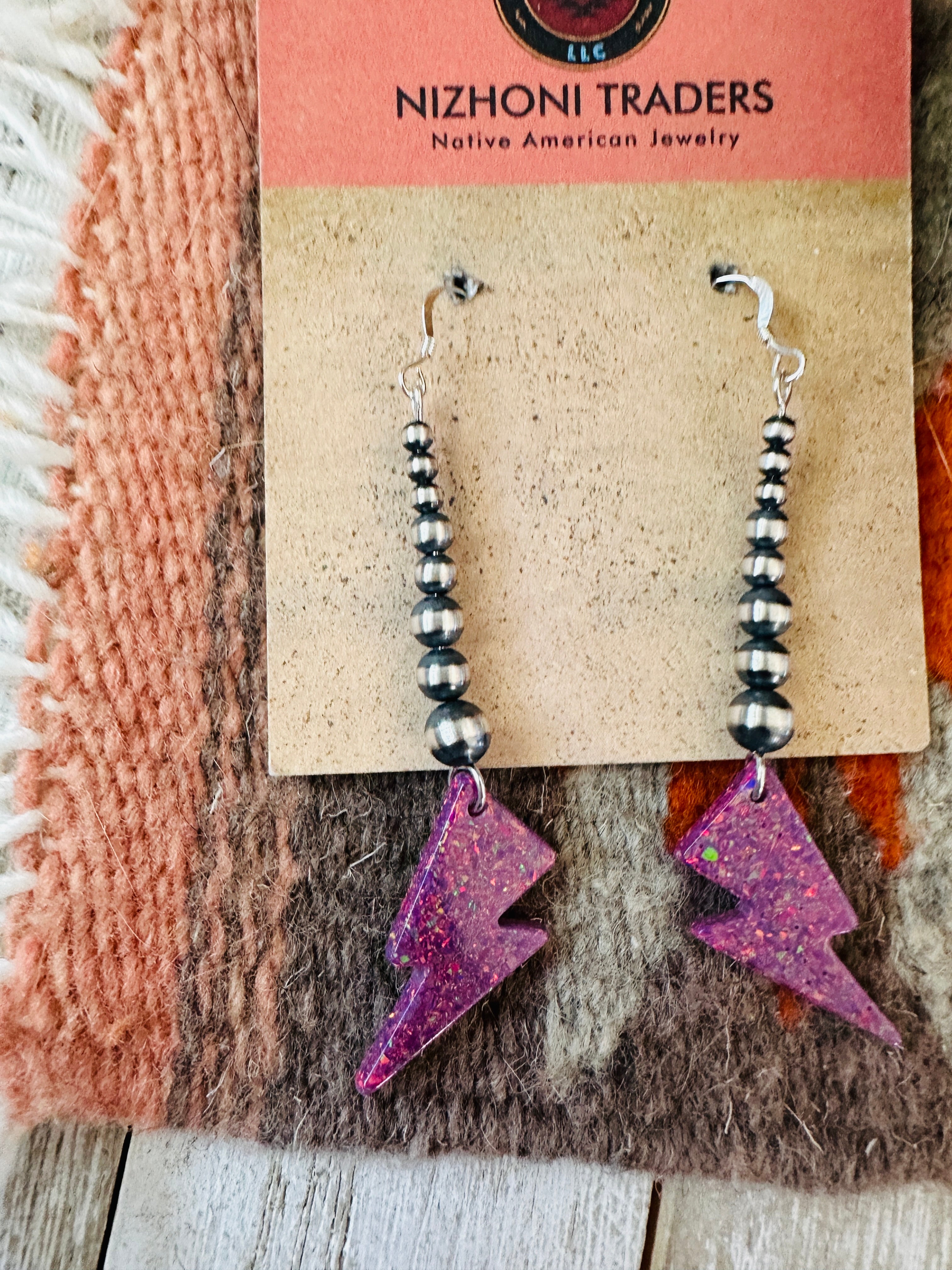 Summer Lovin’ Sterling Silver Pearl Beaded Fire Opal Lightning Bolt Dangle Earrings