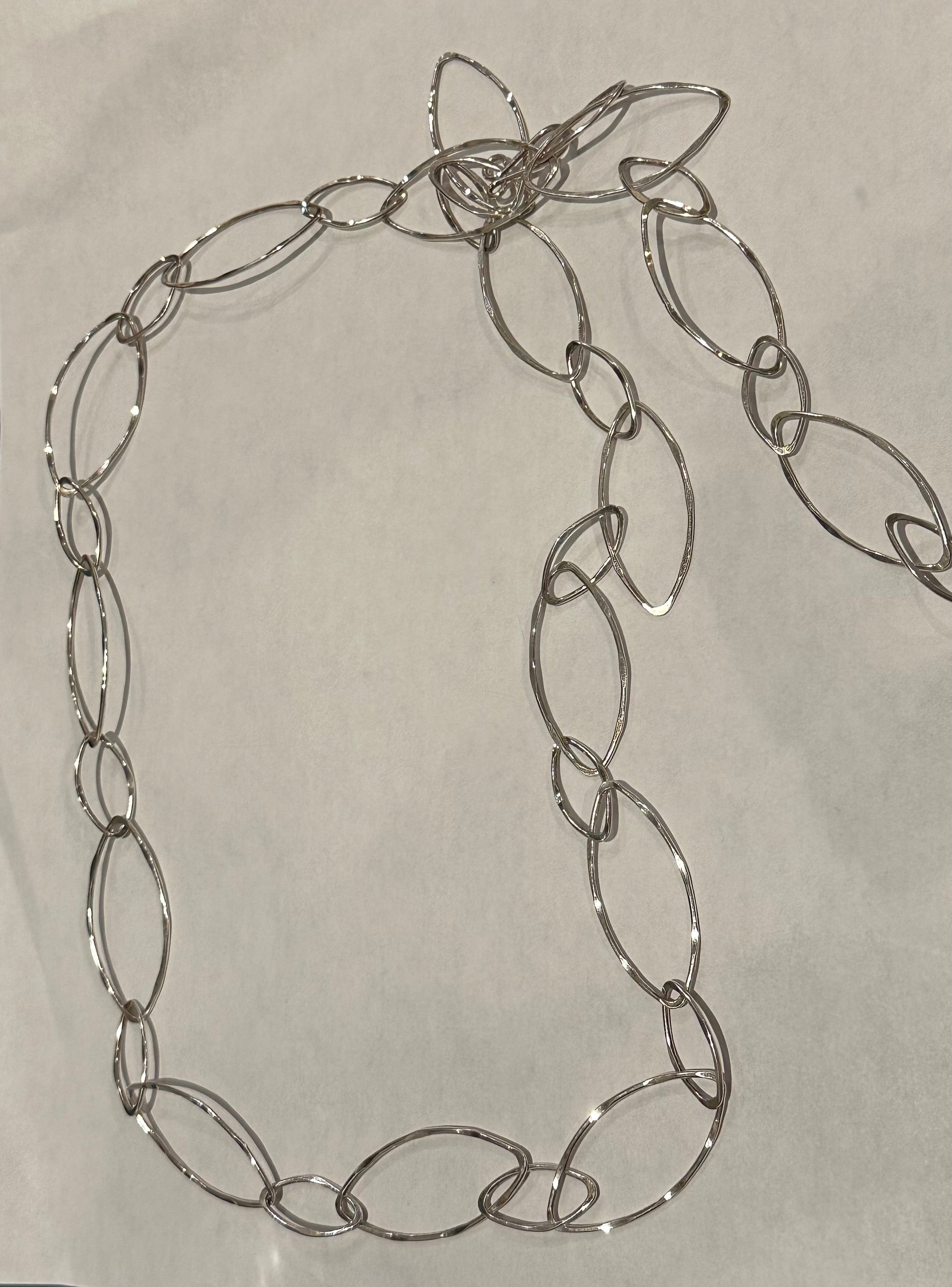 Dapped Ellioticals Sterling Silver Necklace