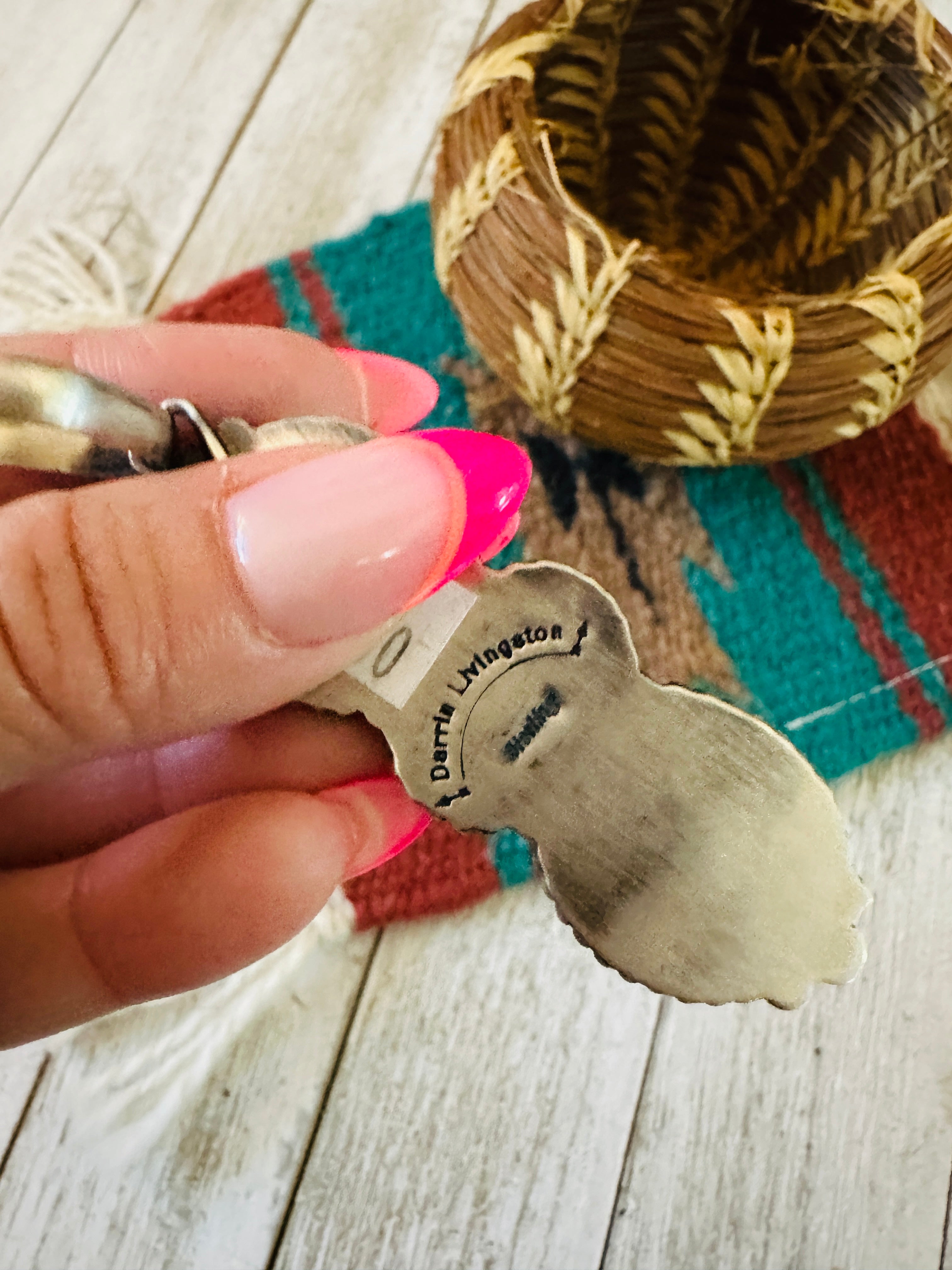 Handcrafted Golden Hills Turquoise & Sterling Silver Pendant