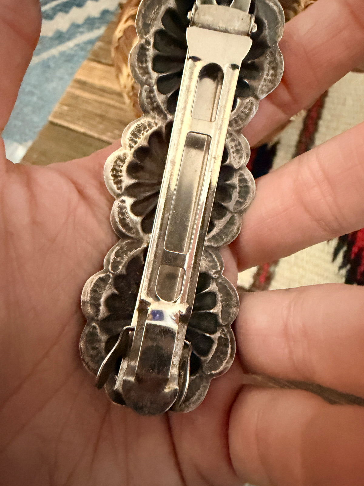 Old Pawn Handcrafted Sterling Silver Hair Barrette