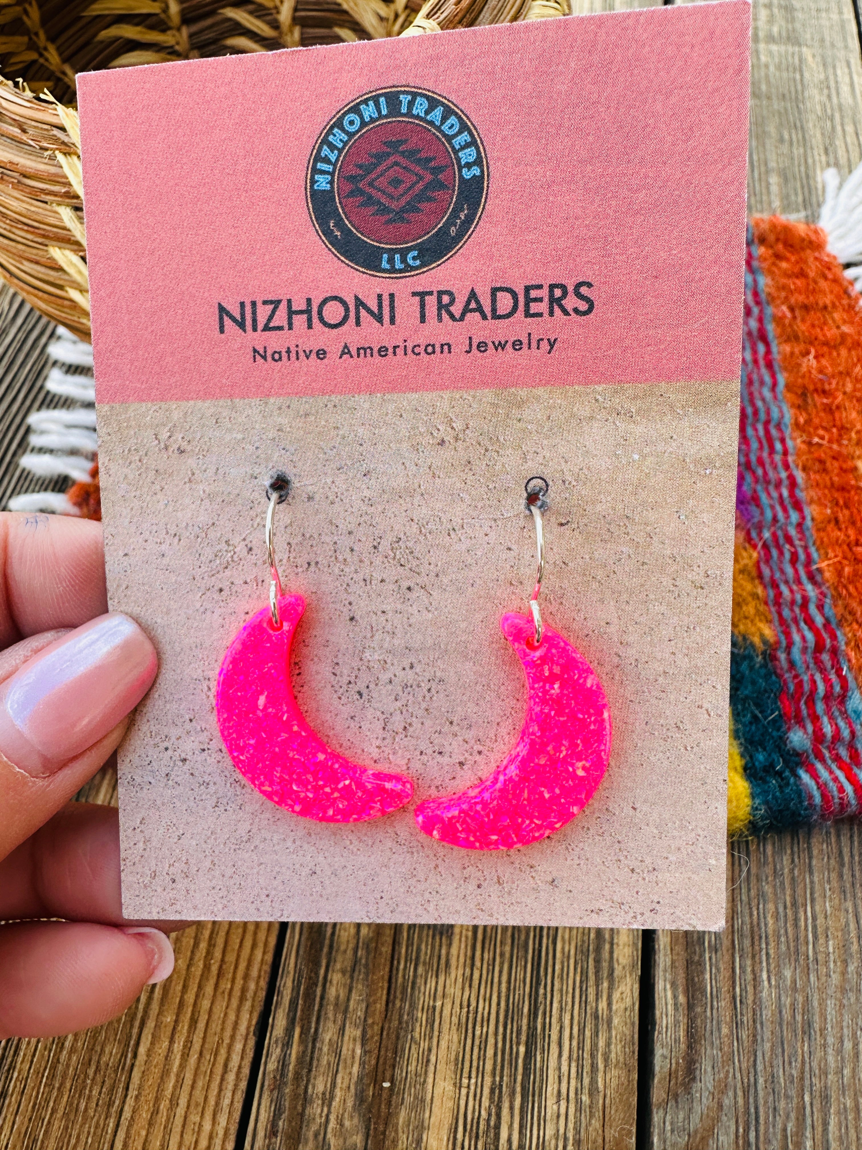 Handcrafted Sterling Silver & Opal Moon Dangle Earrings