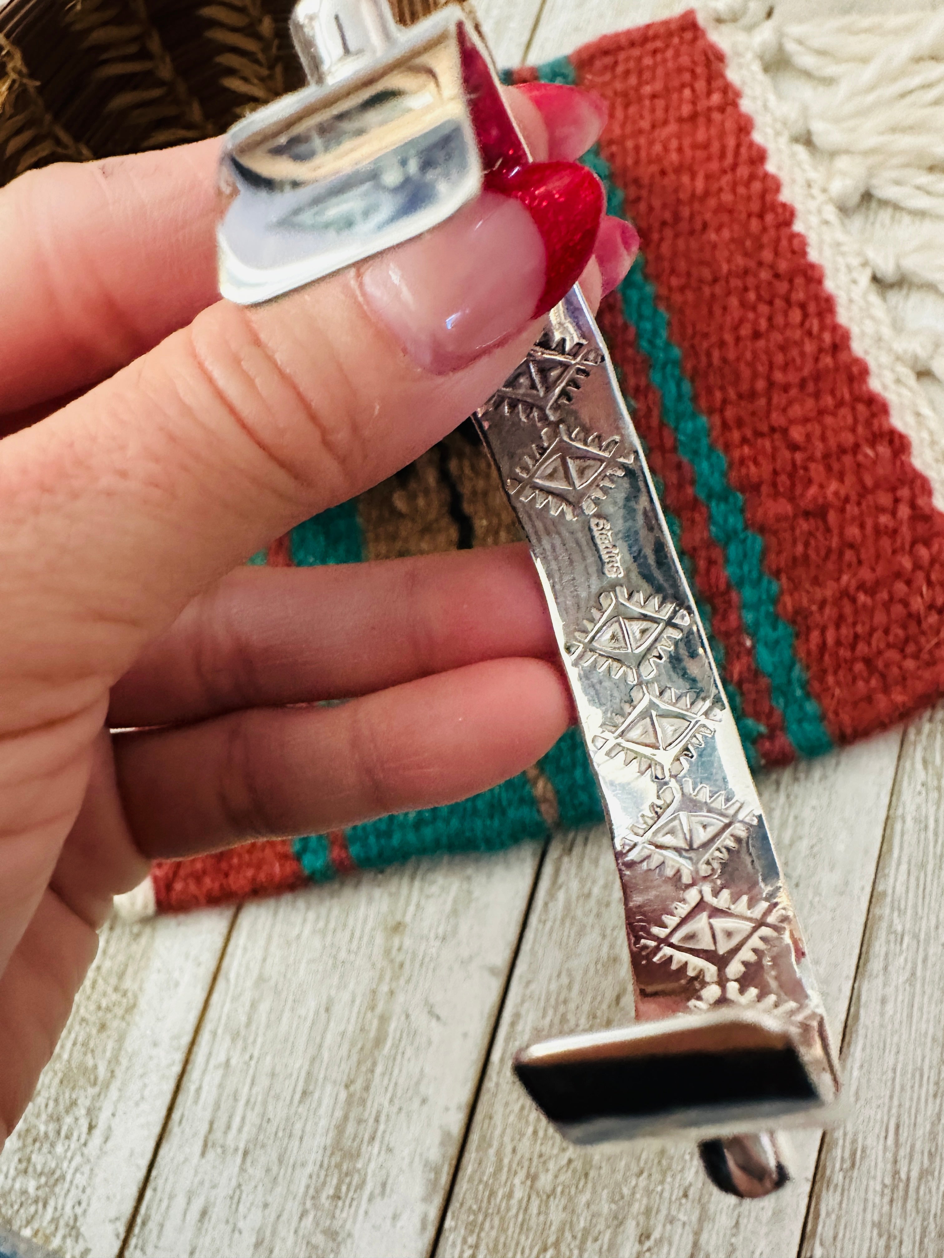 Handcrafted Sterling Silver & Turquoise Cuff Bracelet