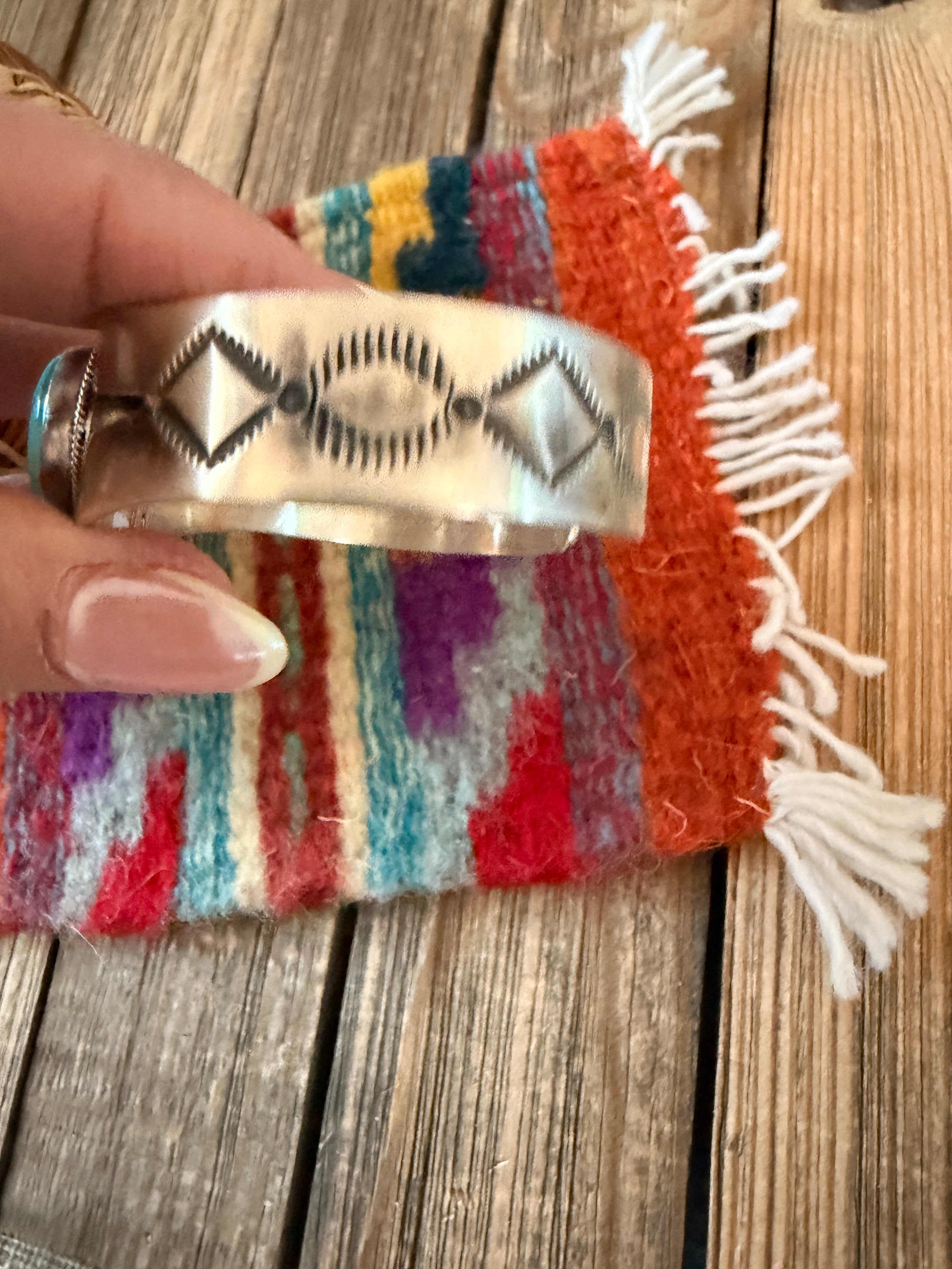 Handcrafted Sterling Silver & Turquoise Cuff Bracelet