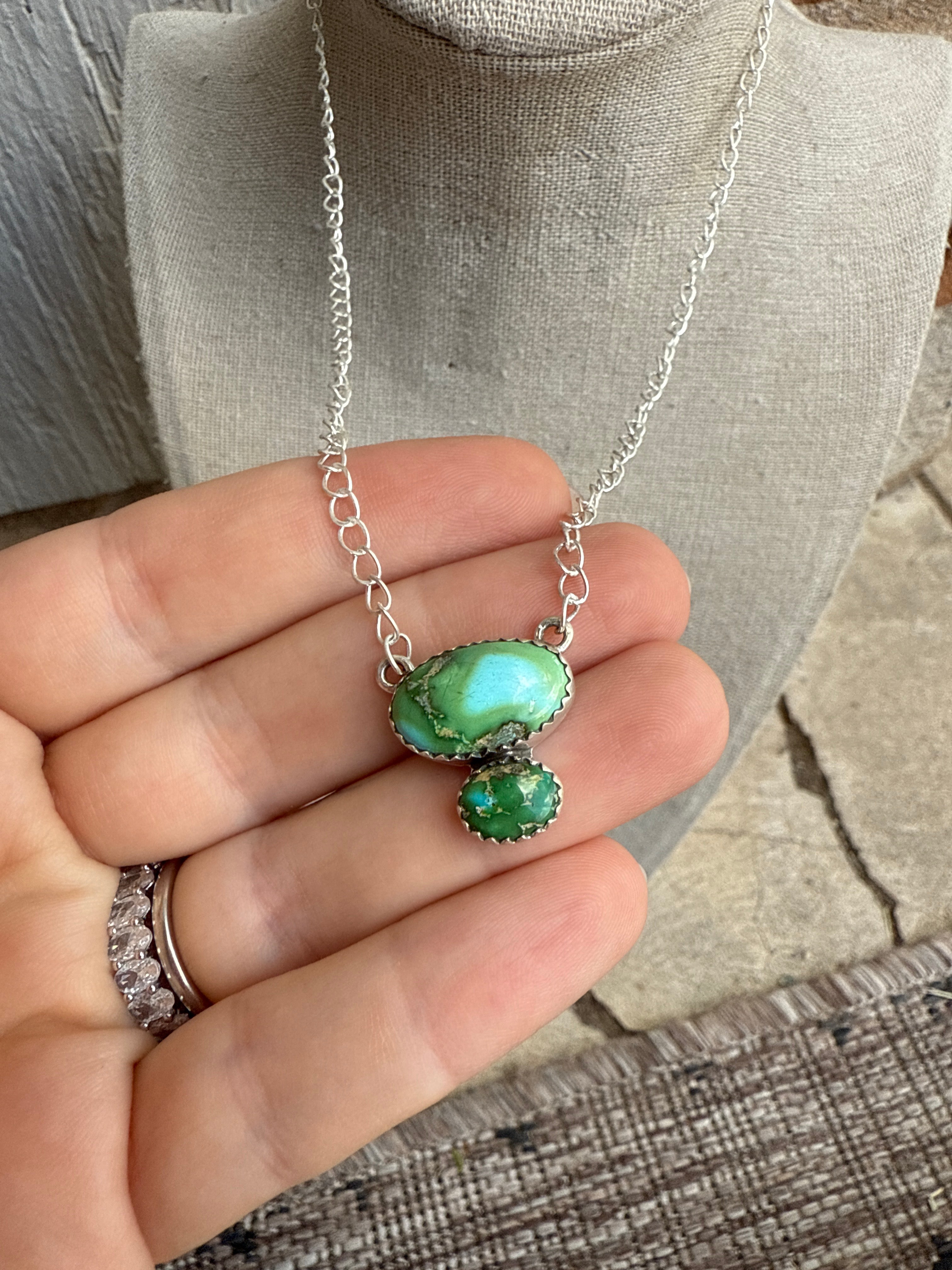 Beautiful Handmade Sterling Silver & Sonoran Mountain Necklace