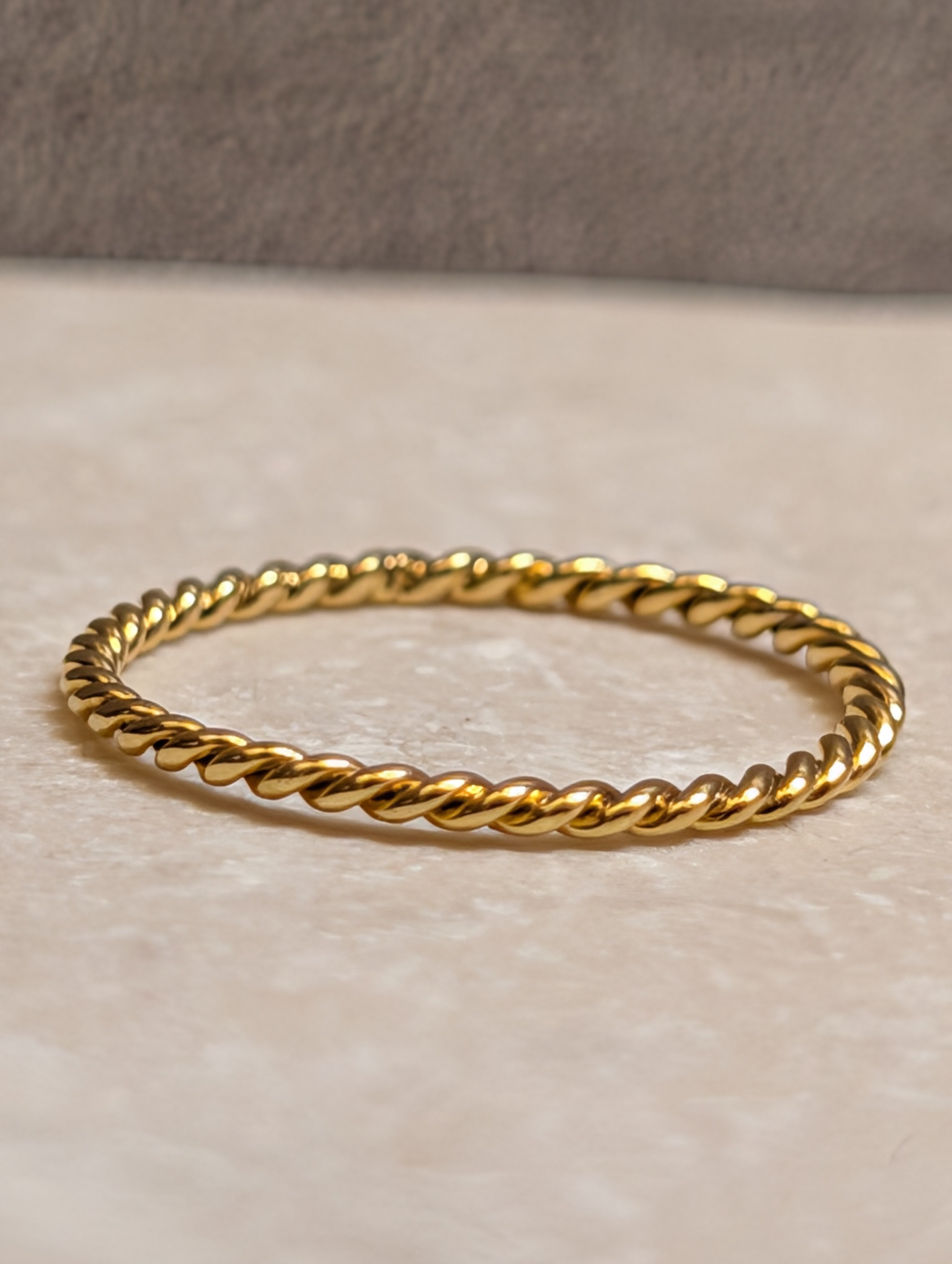 Stackable Gold Rope Ring