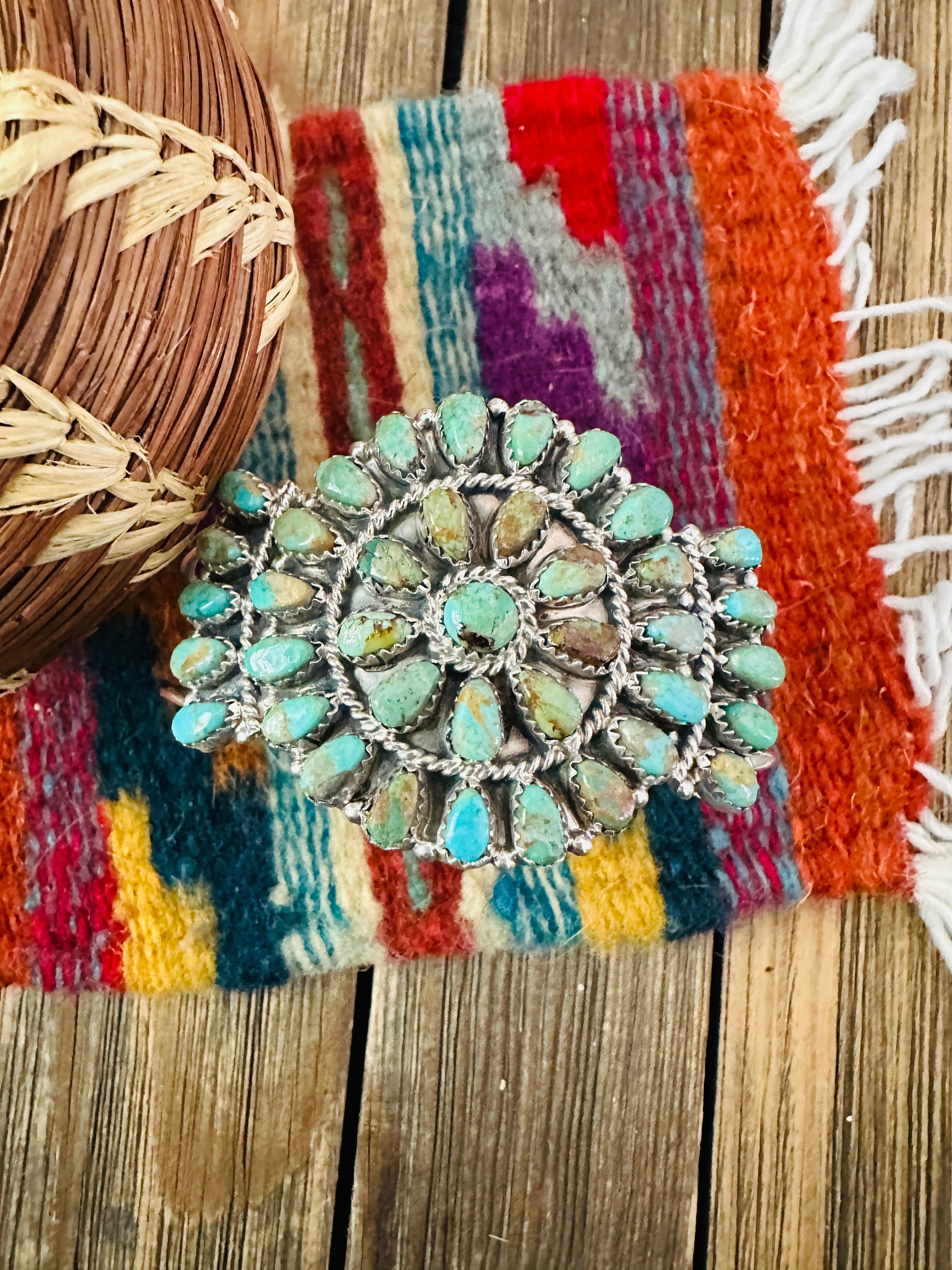 Handcrafted Turquoise & Sterling Silver Cuff Bracelet