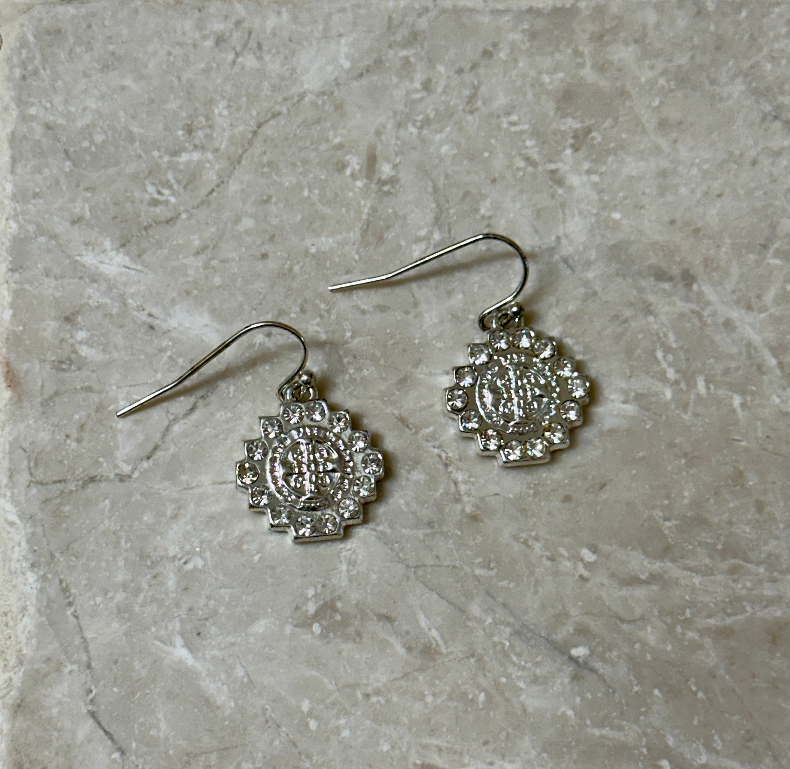 Blessed Brilliance Trinity Crystal Drop Earrings