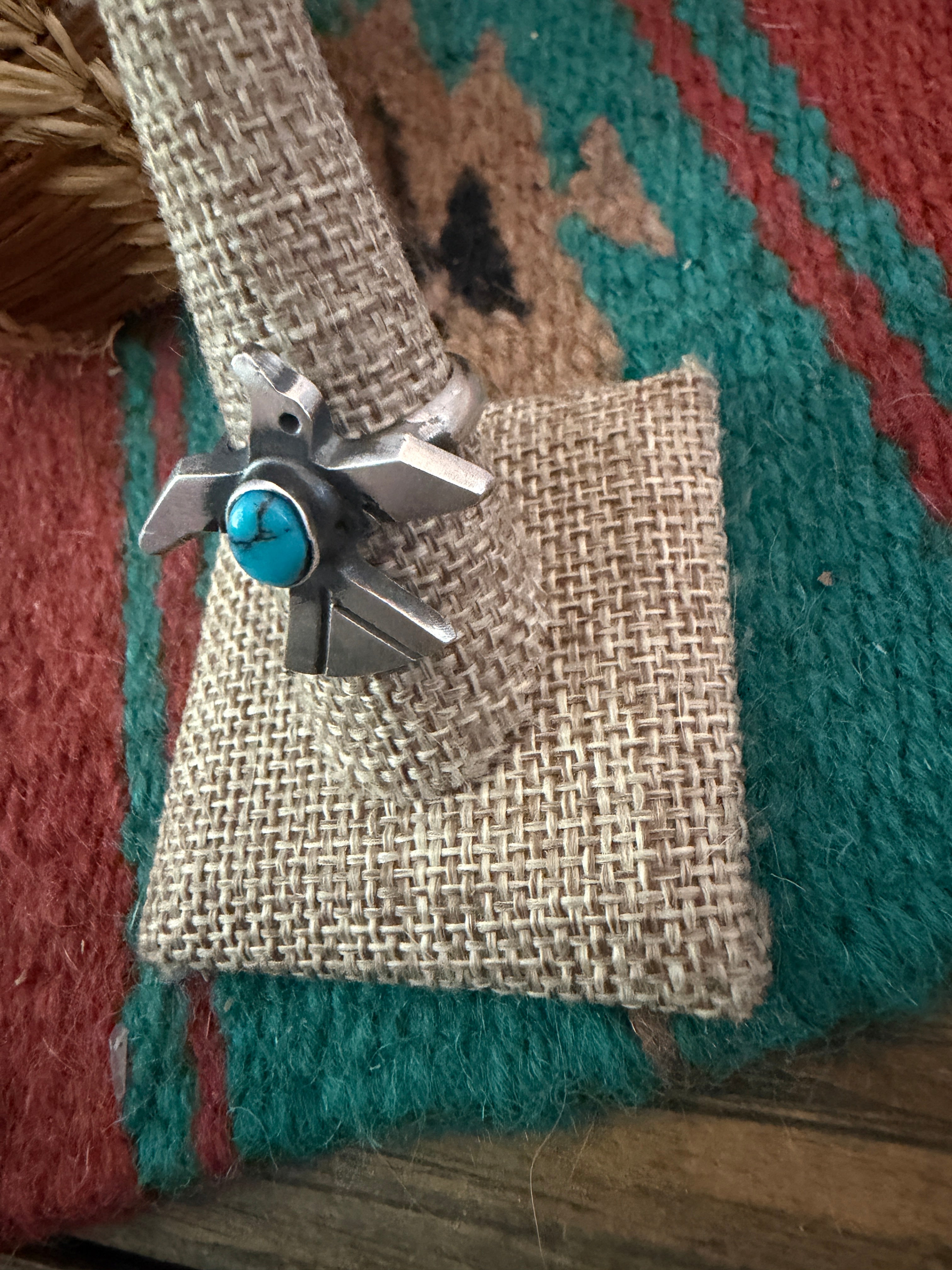 Handcrafted Turquoise and Sterling Silver Thunderbird Ring size 8.5 by Chimney Butte