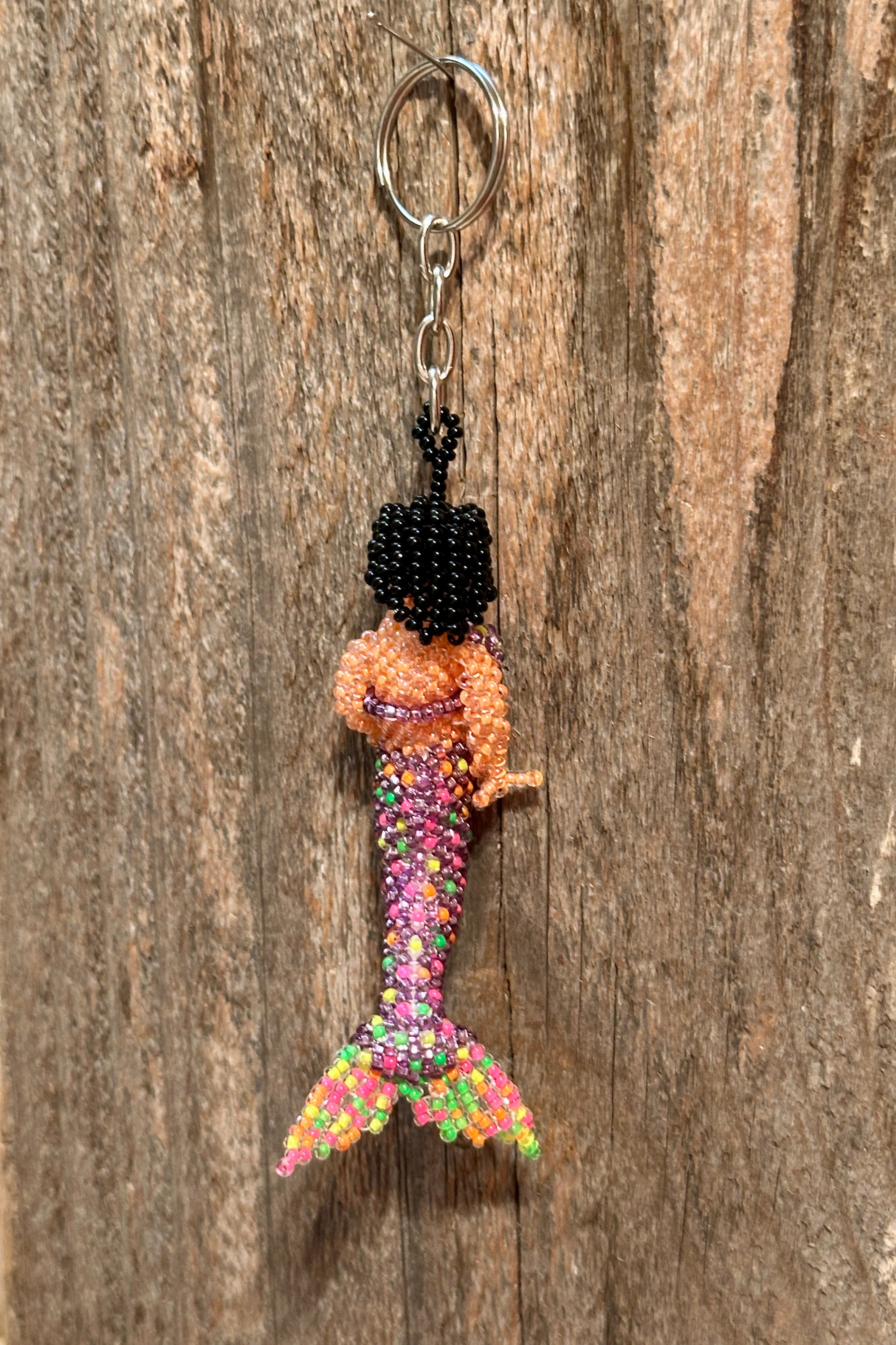 Handmade Beaded Mermaid Keychain