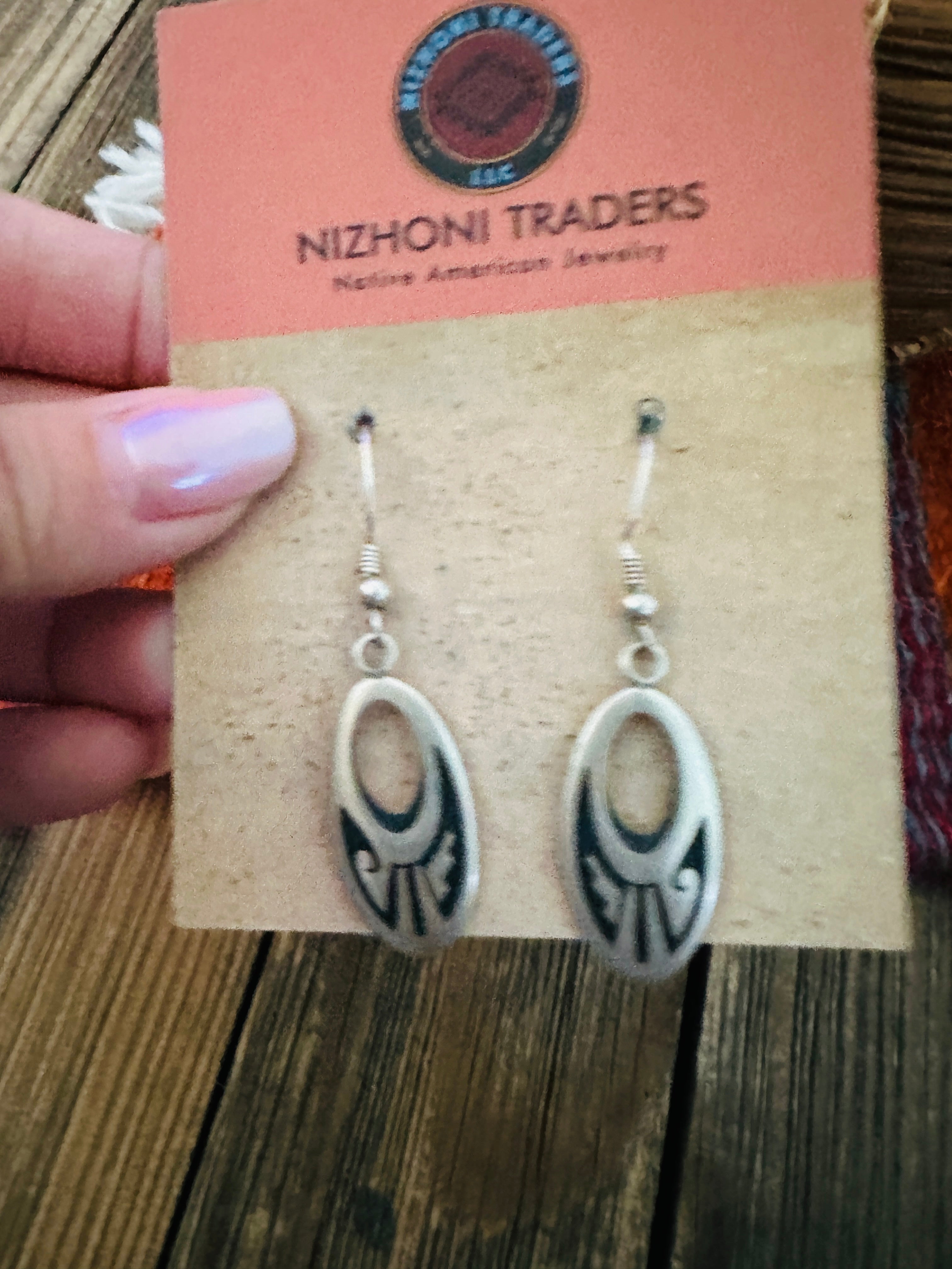 Handcrafted Old Pawn Sterling Silver Dangle Earrings