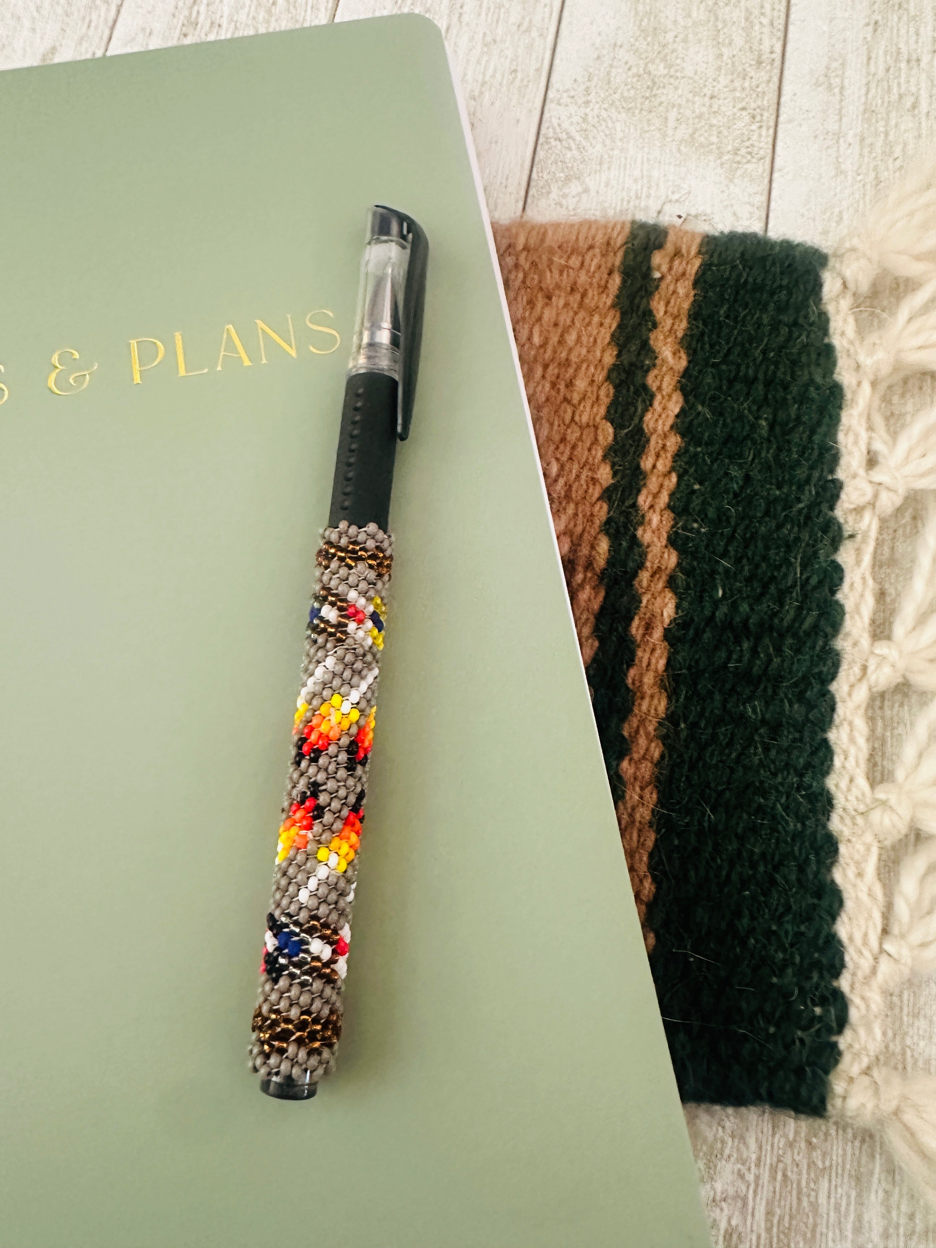 Handcrafted Muticolor Beaded Pen