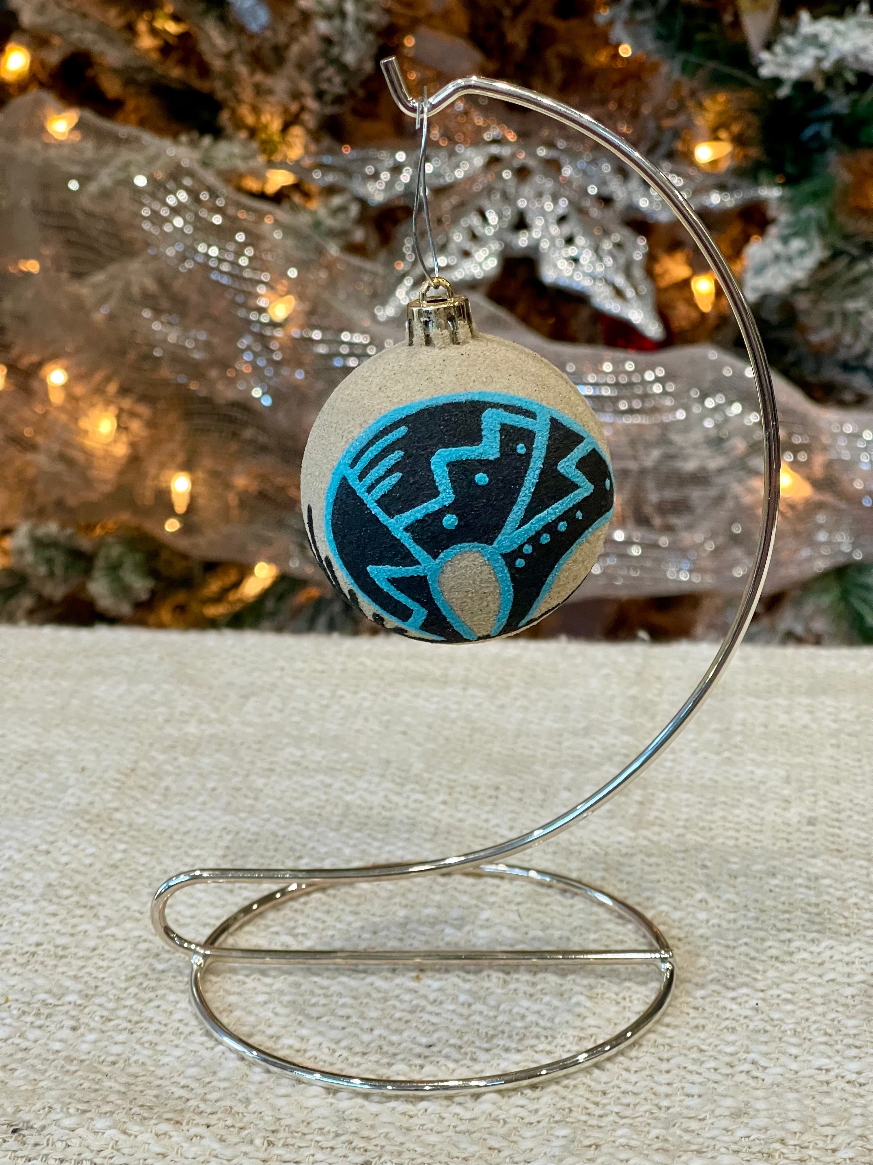 Handcrafted Ceramic Sand Painted Ornament
