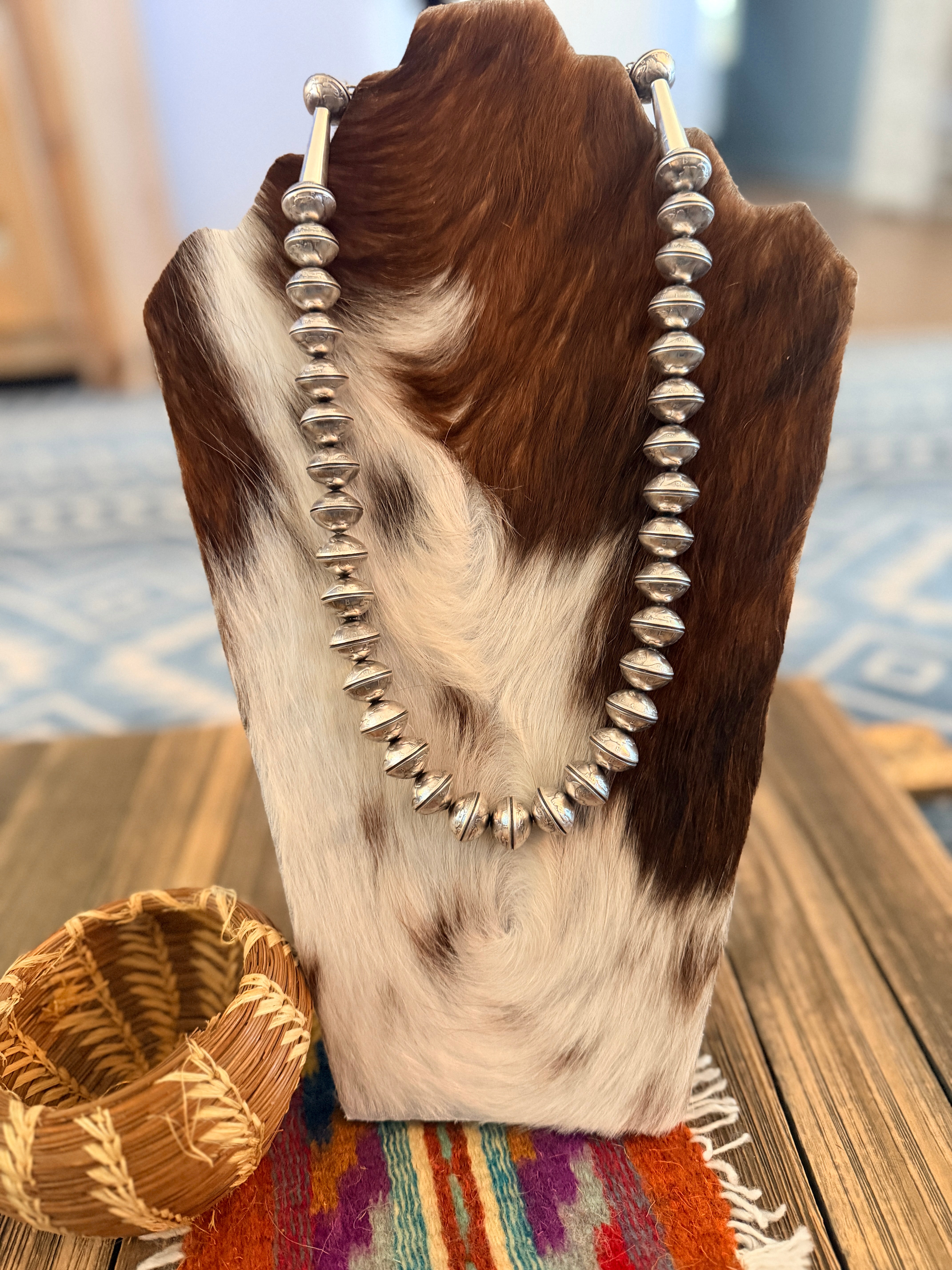 Handcrafted Sterling Silver Liberty Dime Beaded Necklace by James McCabe