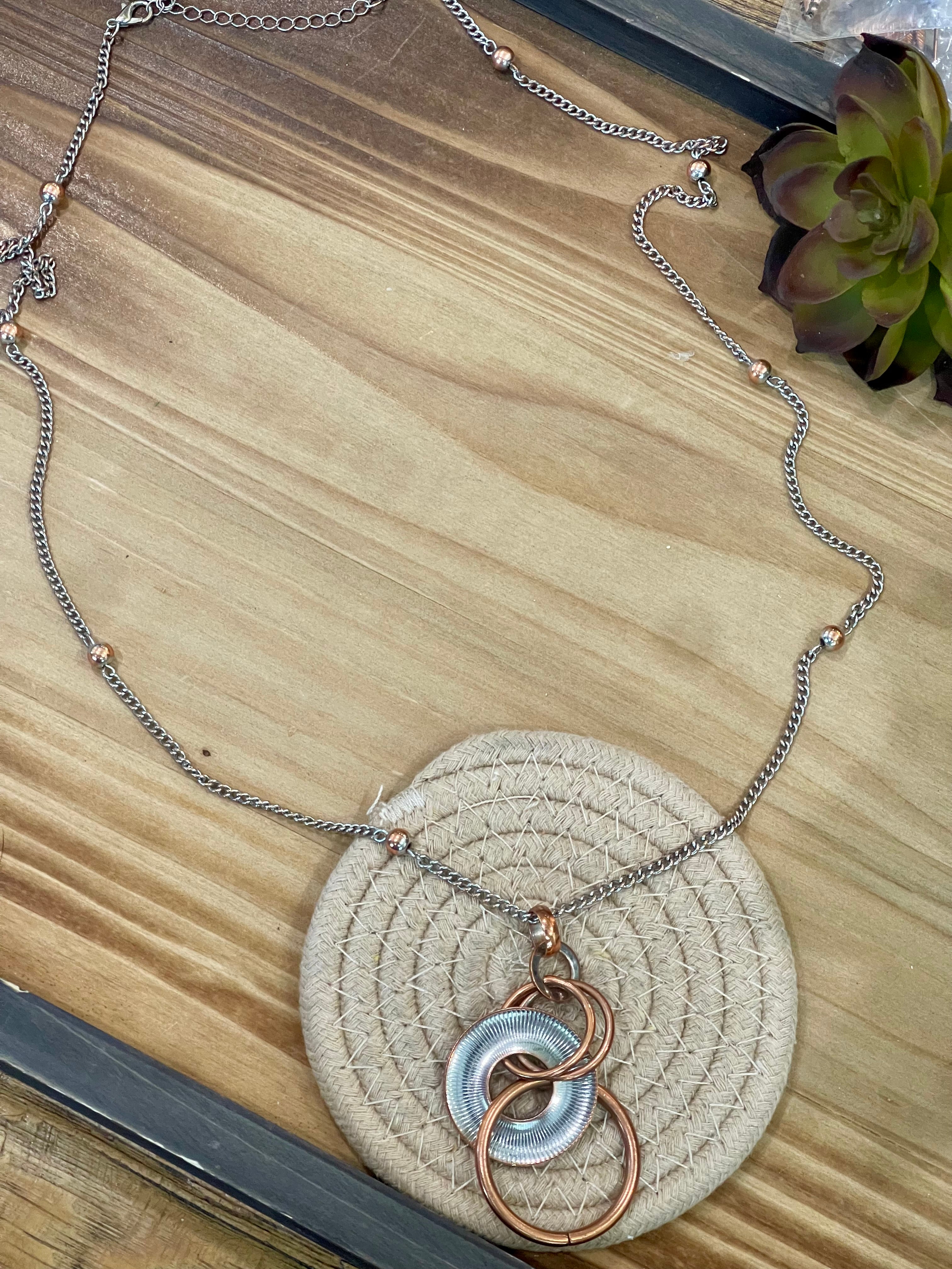 Vintage Handmade Copper Necklace