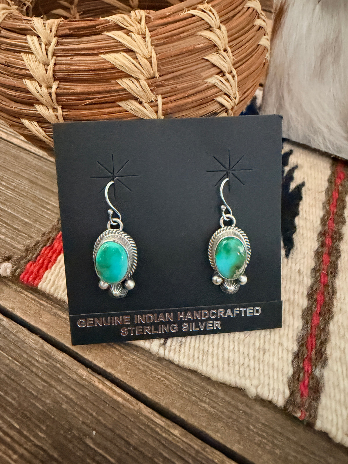 Handcrafted Sonoran Mountain Turquoise & Sterling Silver Beaded Squash Blossom Necklace Set by Melvin Francis