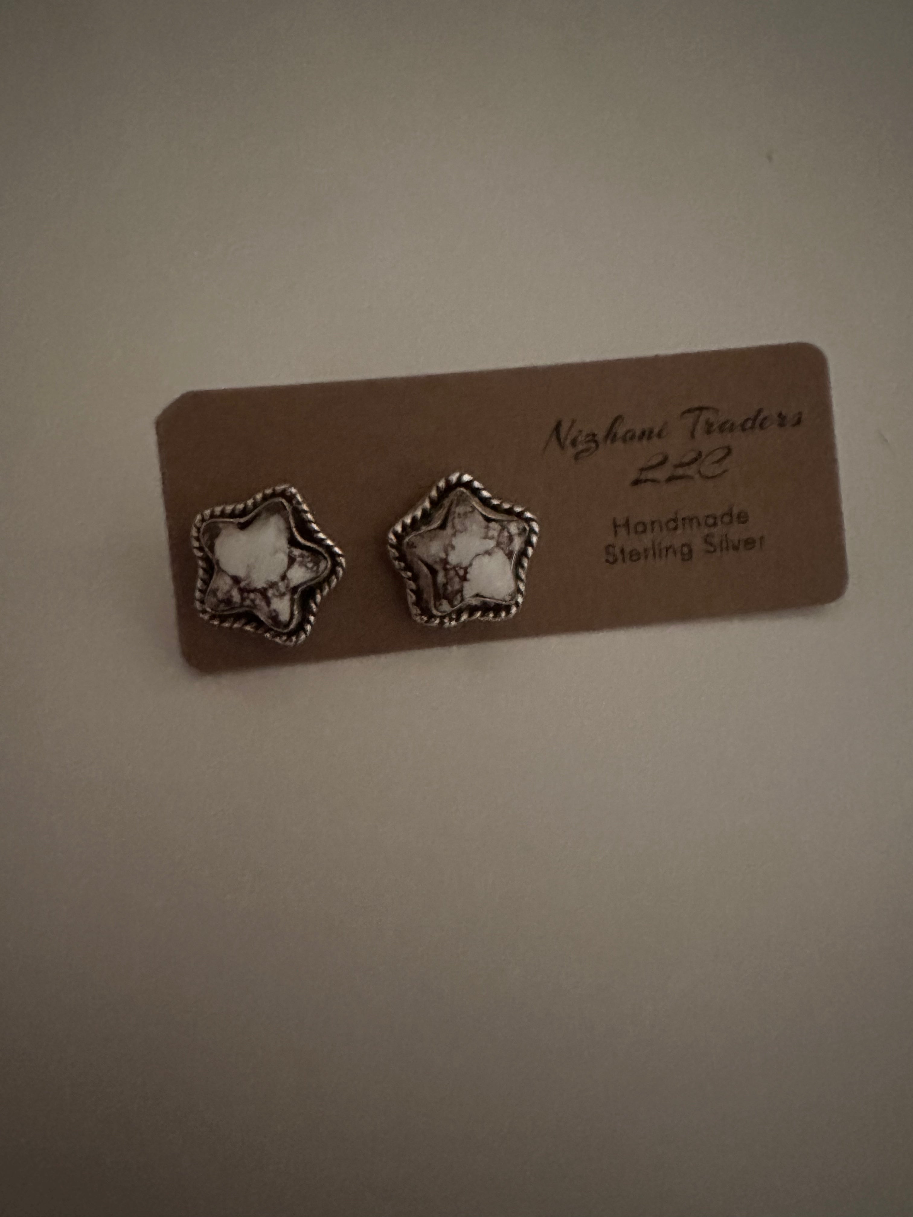 Sizzling Handmade Star Sterling Silver & Wild Horse Post Earrings