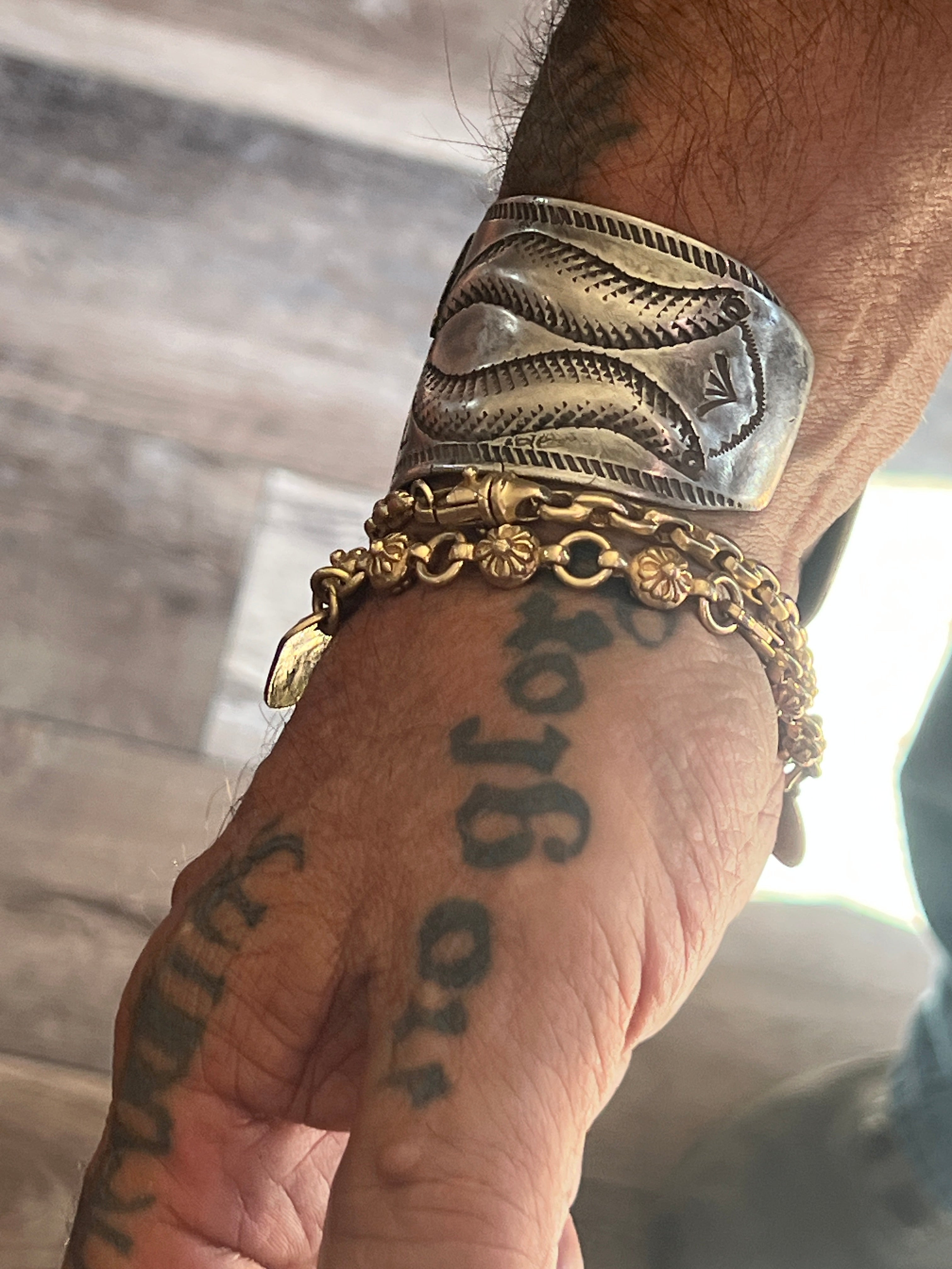 Handcrafted & Hand Forged Old Pawn Sterling Silver Ingot Cuff Bracelet by Santa Fe Artist, Buffalo: The Equine