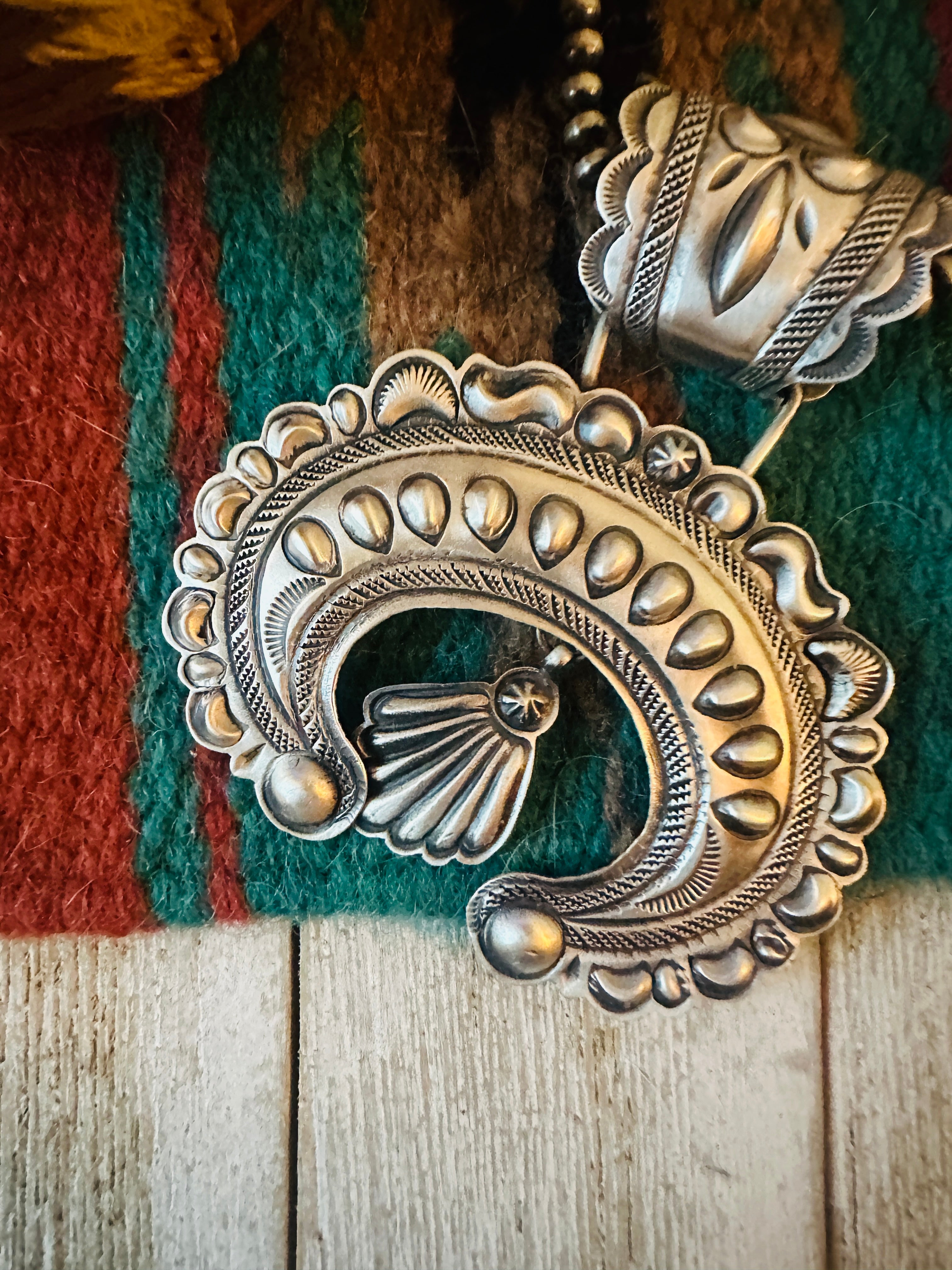 Handcrafted Sterling Silver Naja Pendant by Eugene Charley