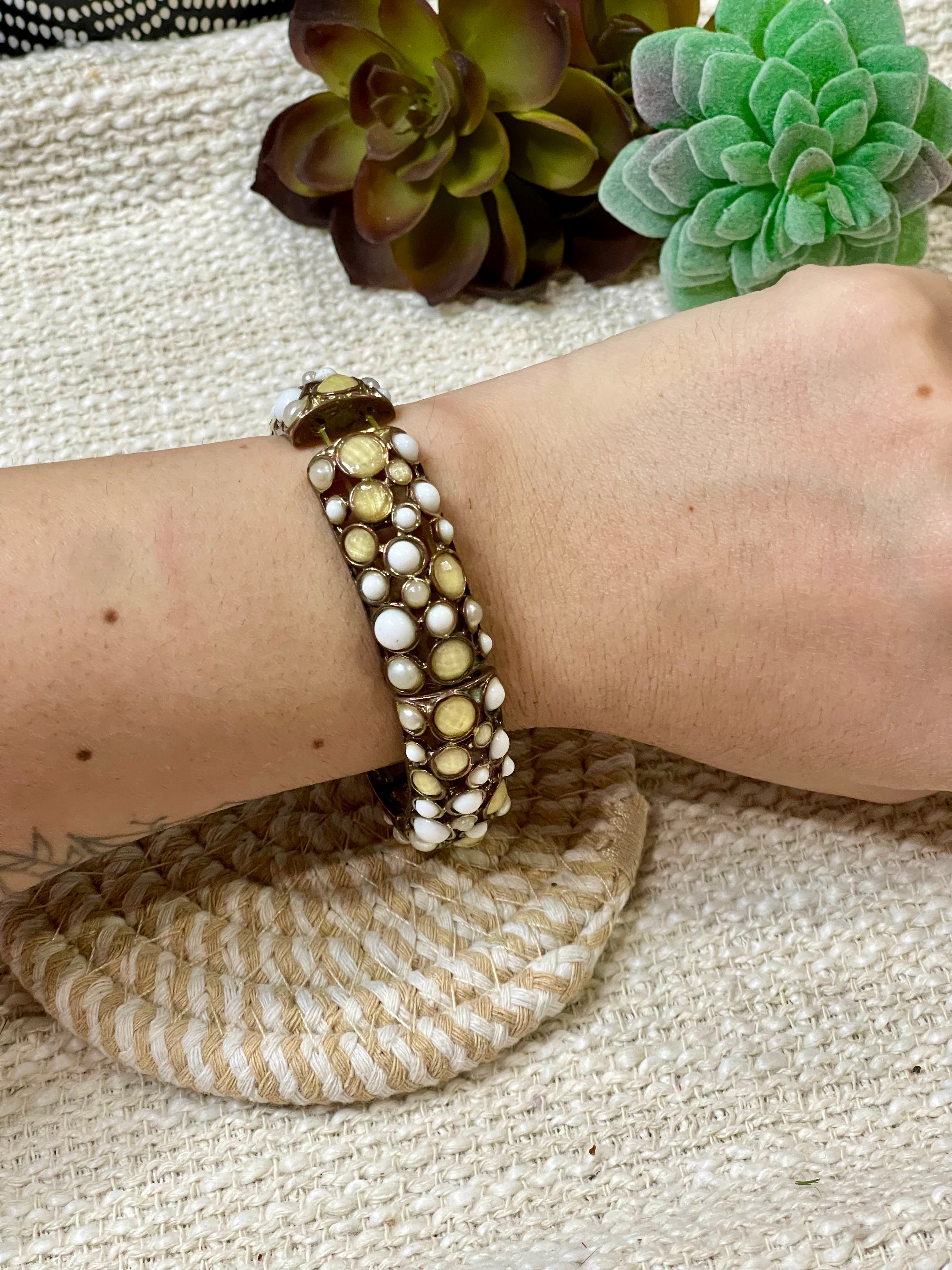 Vintage Handmade Copper Stretch Bracelet