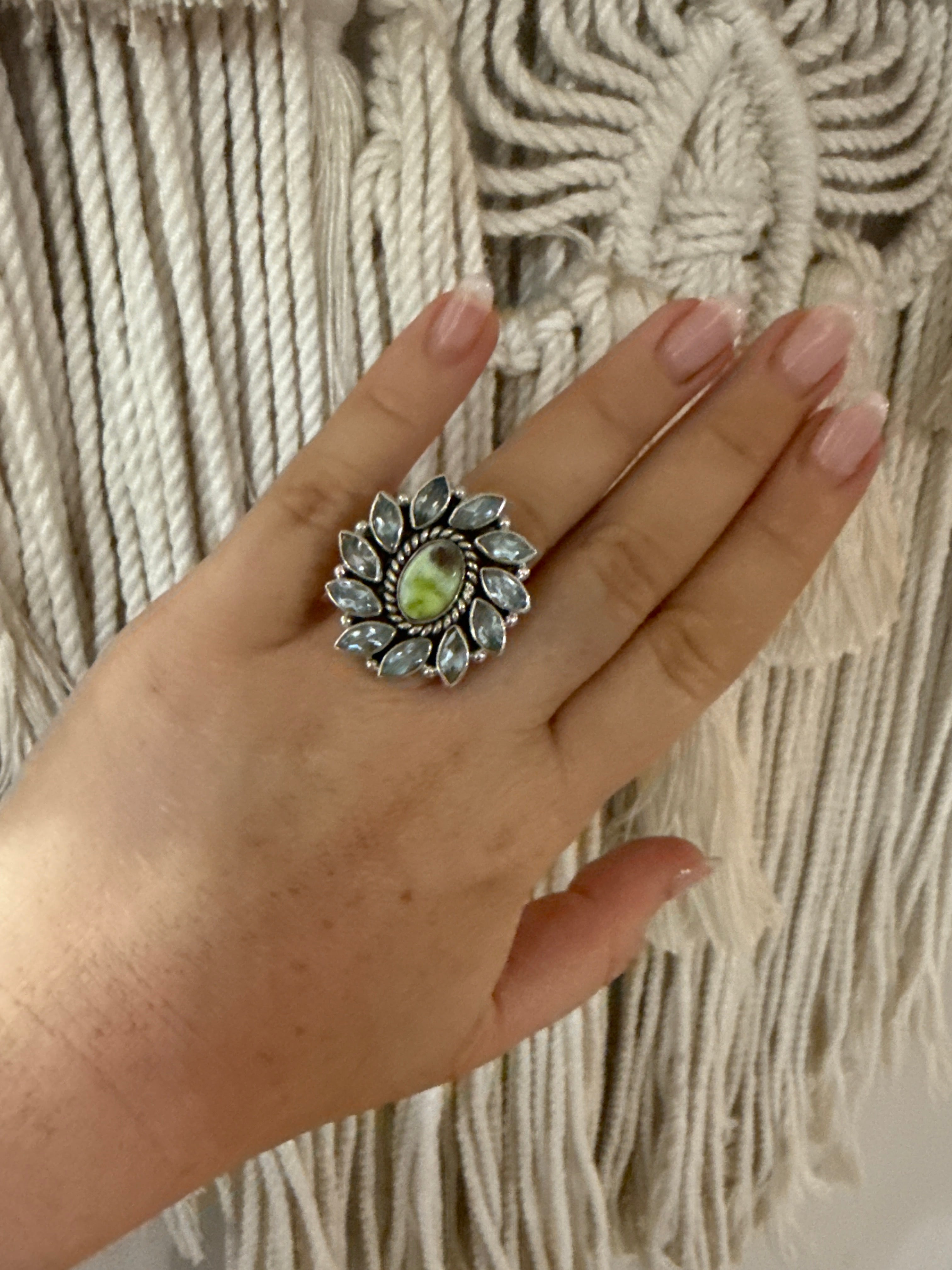 Handmade Adjustable Palomino Turquoise Sterling Silver Ring