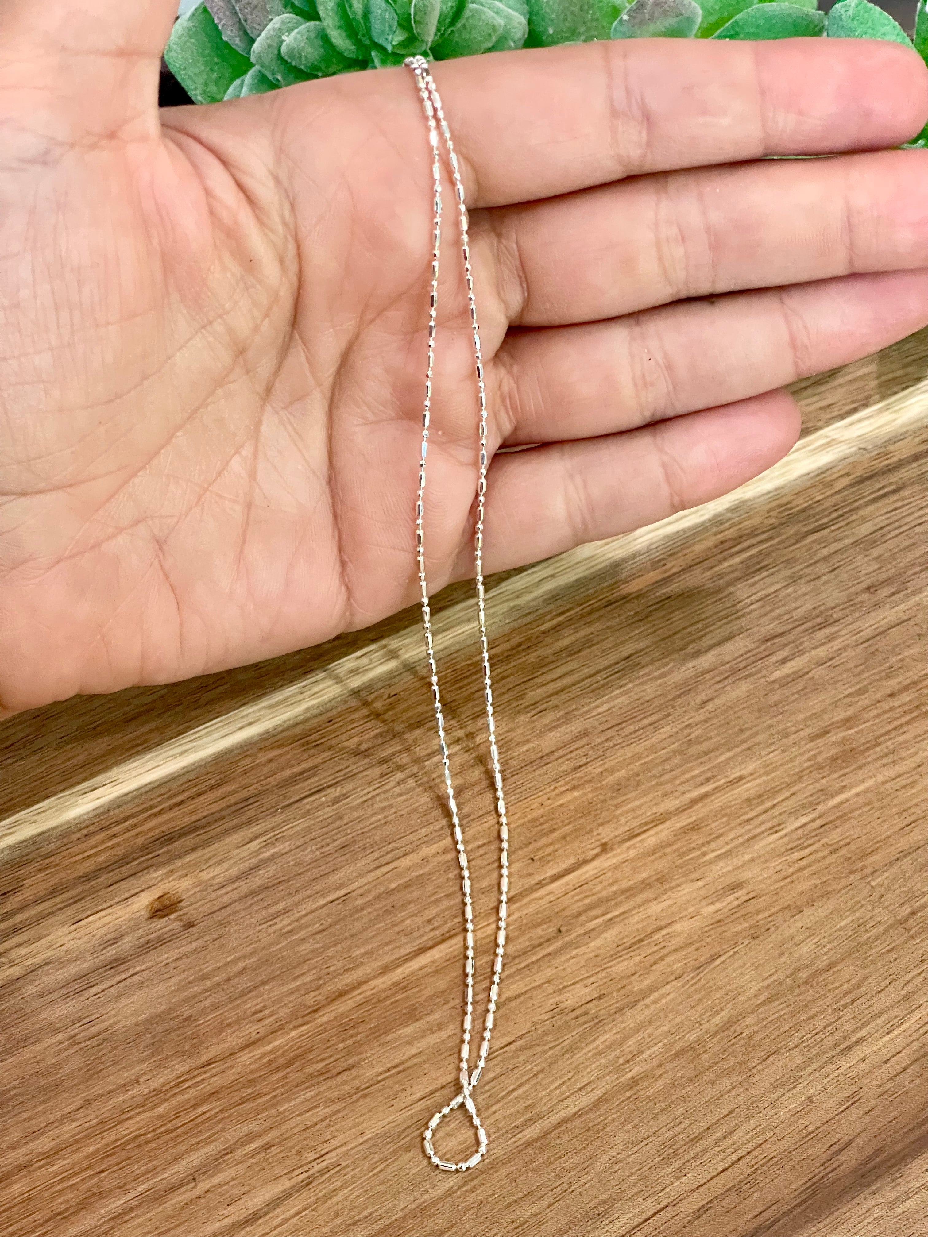 Handmade In Mexico Sterling Silver Chain Necklace