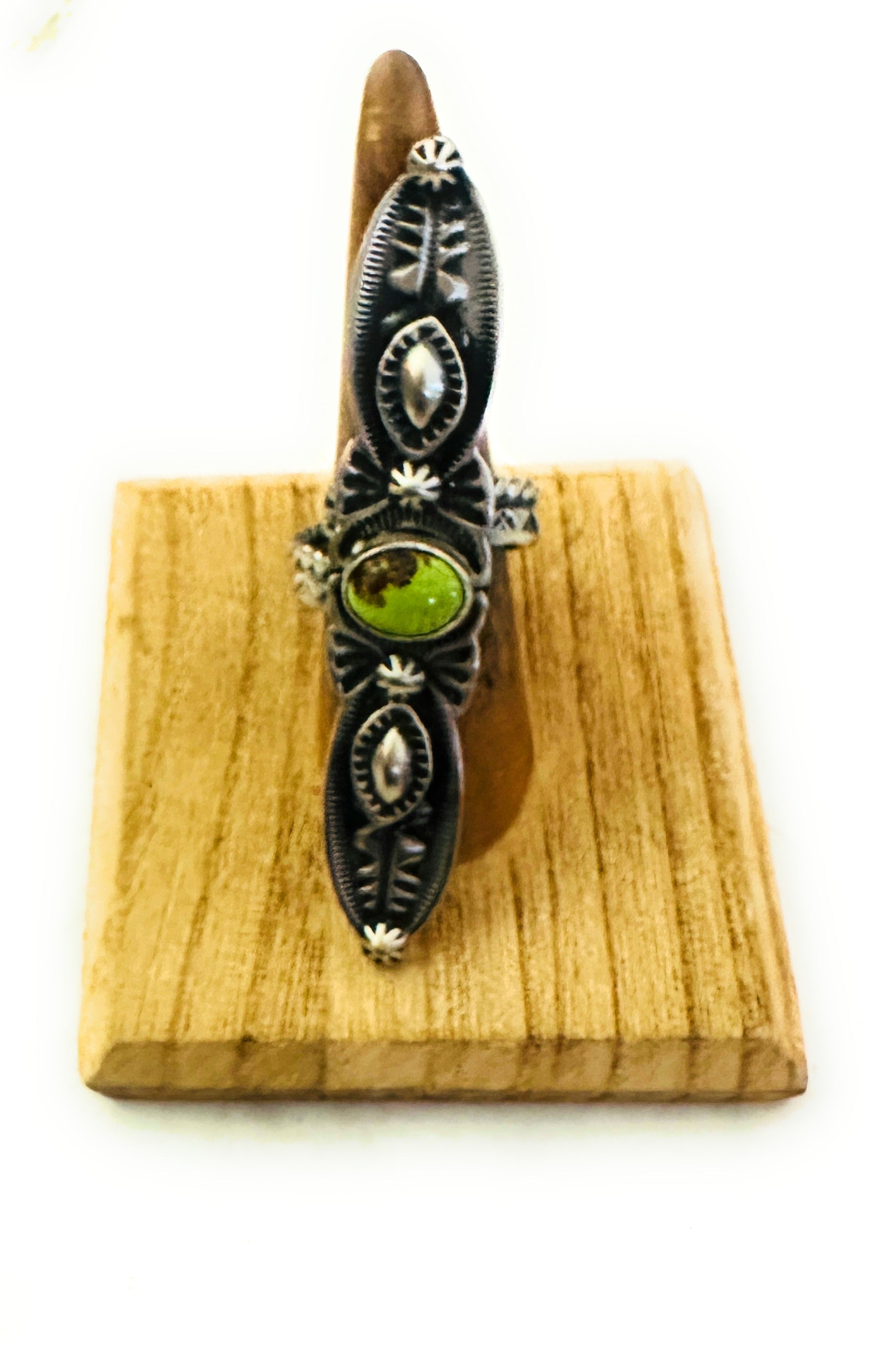 Handcrafted Sterling Silver & Turquoise Adjustable Ring